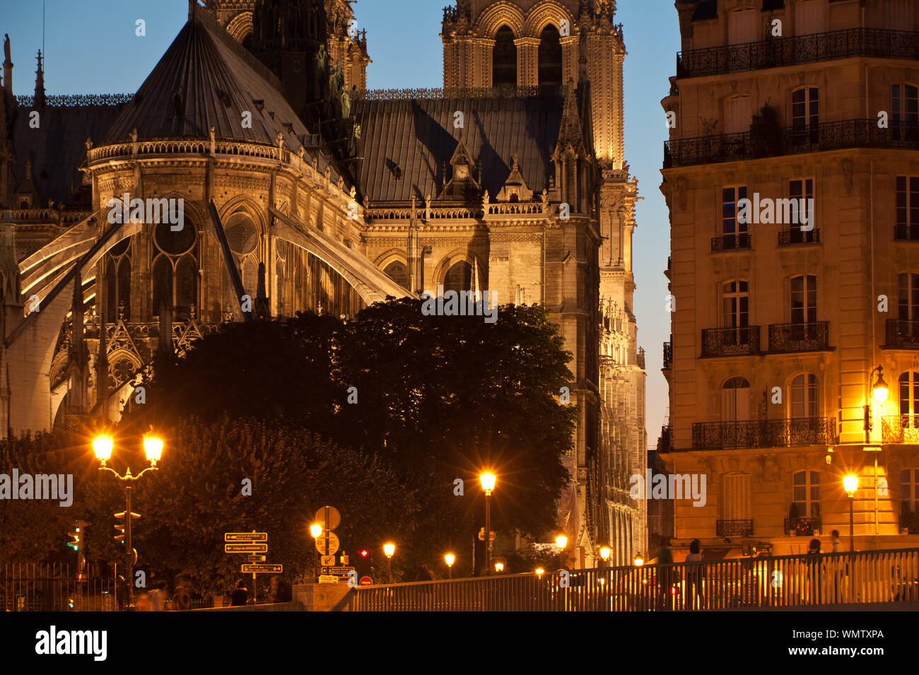 Paris, Ile de la Cité, Notre Dame de marque des Dachstuhls vor dem