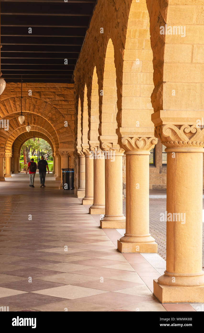 L'architecture à l'Université de Stanford campus, Palo Alto, Californie, États-Unis. Banque D'Images