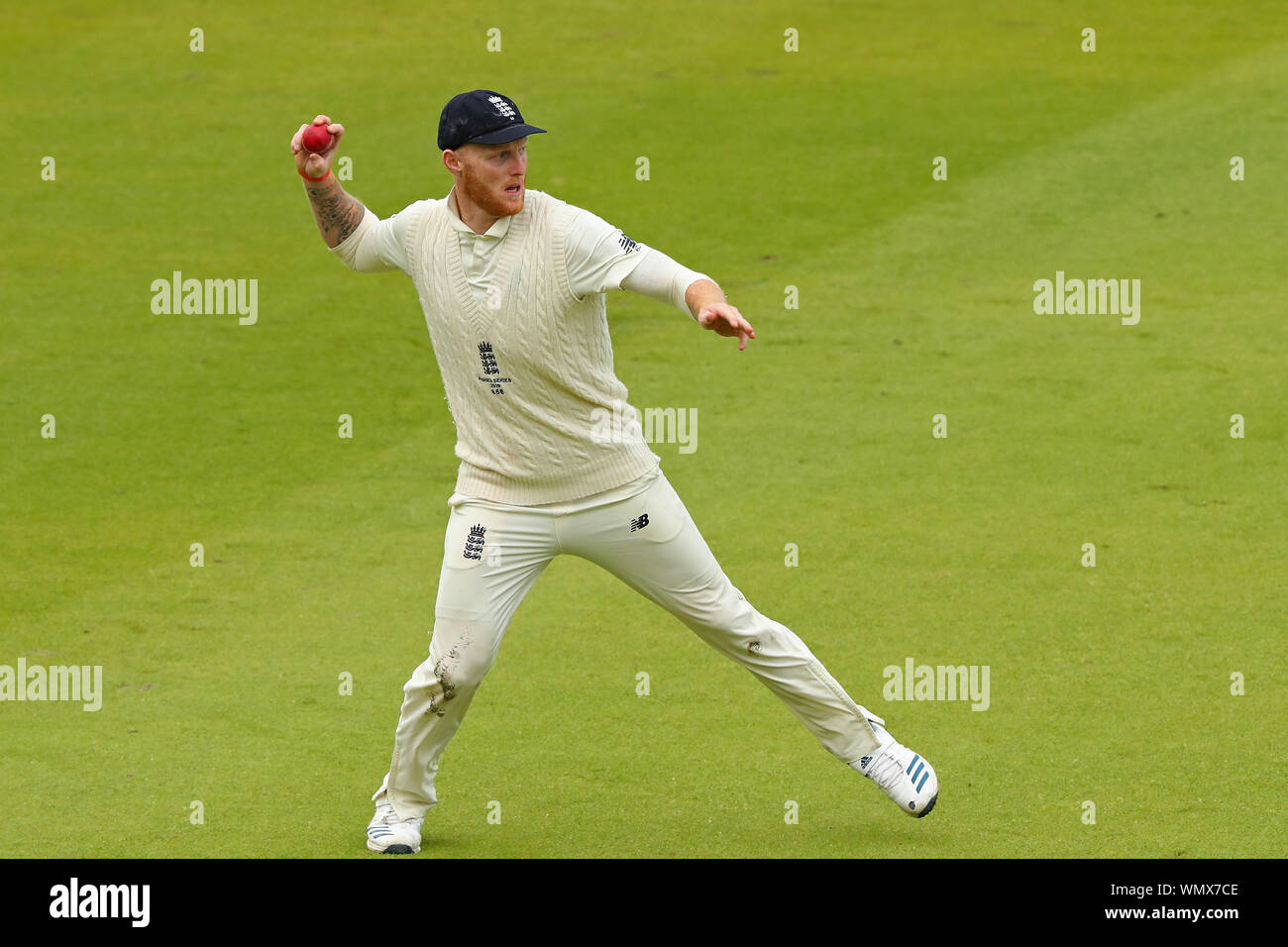 MANCHESTER, Angleterre. 05 SEPTEMBRE 2019 : Ben Stokes de l'Angleterre pendant deux jours de mise en service du 4e Test Match Cendres Specsavers, au terrain de cricket Old Trafford, Manchester, Angleterre. Credit : Cal Sport Media/Alamy Live News Banque D'Images