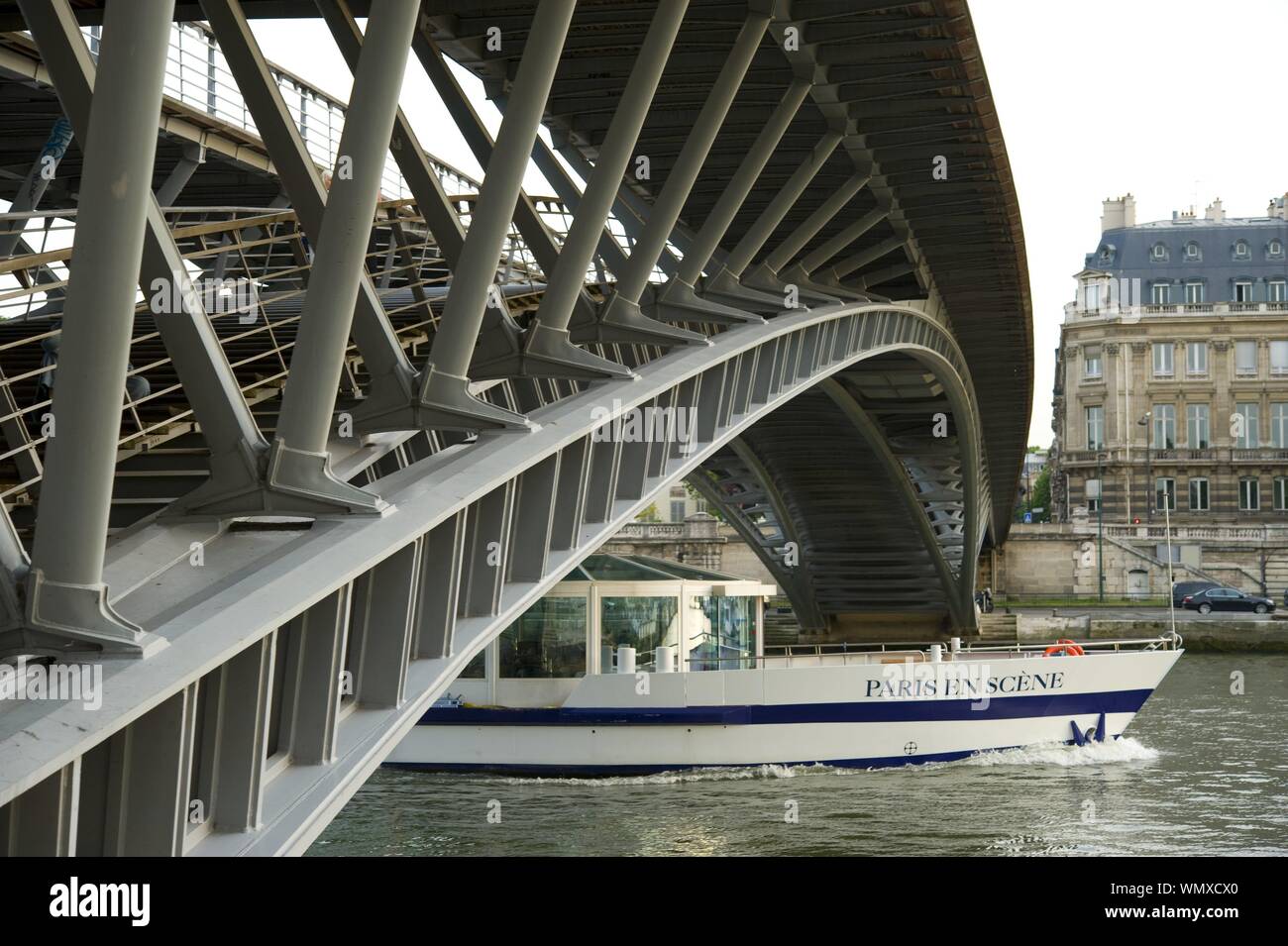 Paris, Passerelle Léopold-Sédar-Senghor, Marc Mimram 1999 Banque D'Images