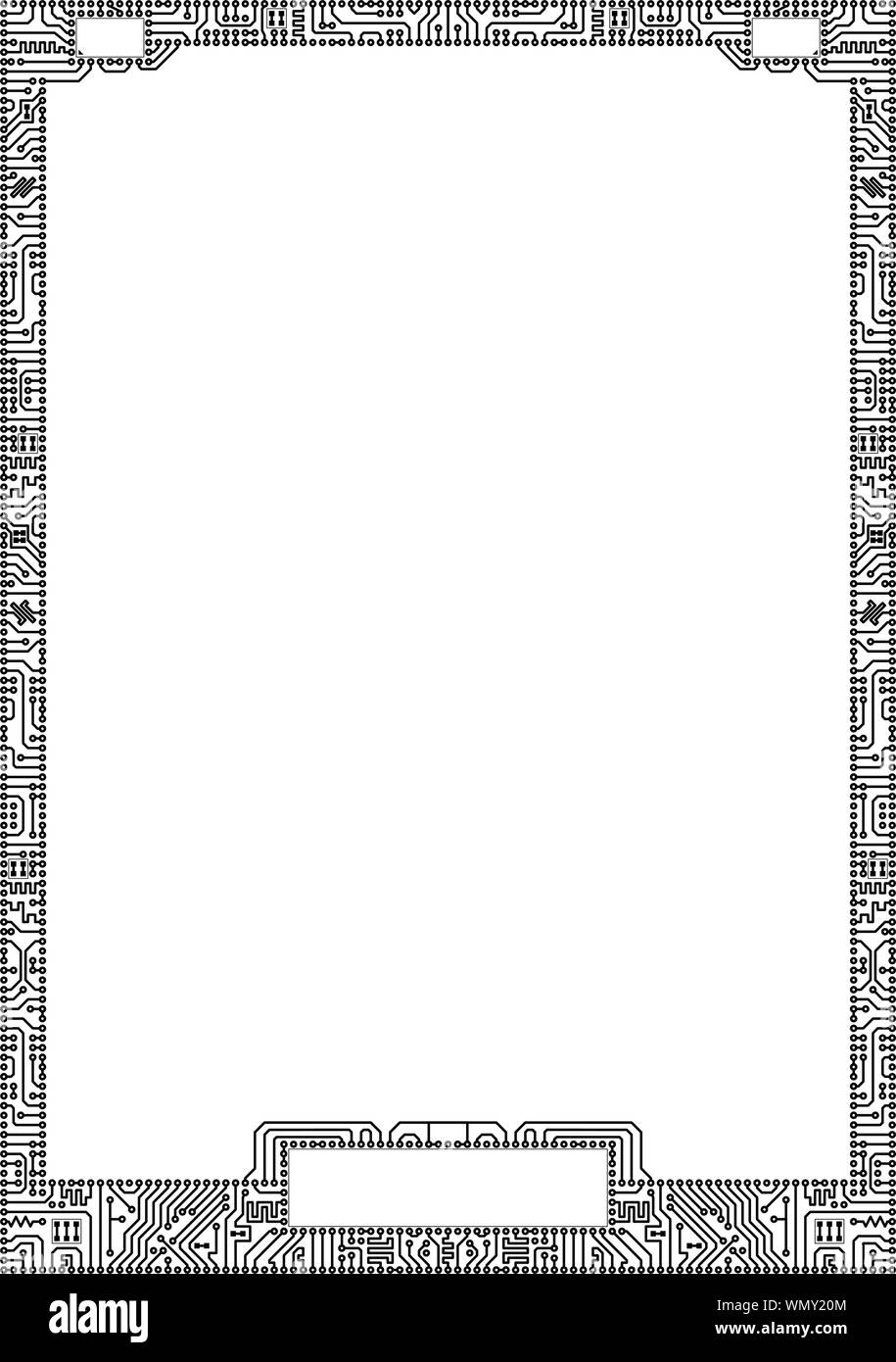 Vecteur de salut-technologie de châssis circuit Illustration de Vecteur