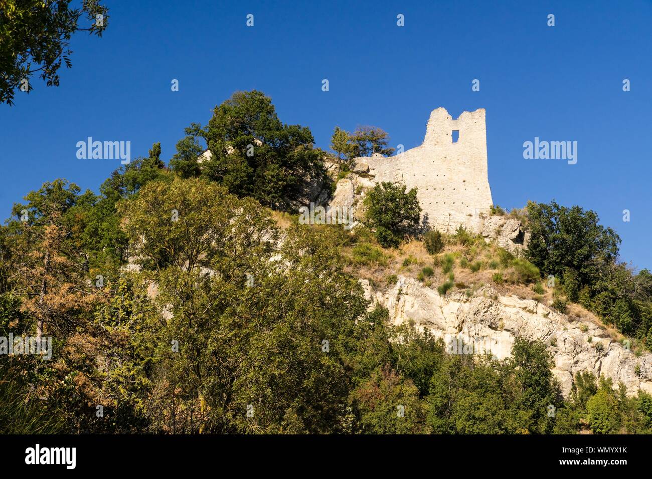 Ruine de la château de Canossa, Province de Reggio Emilia, Emilia-Romagna, Italie Banque D'Images