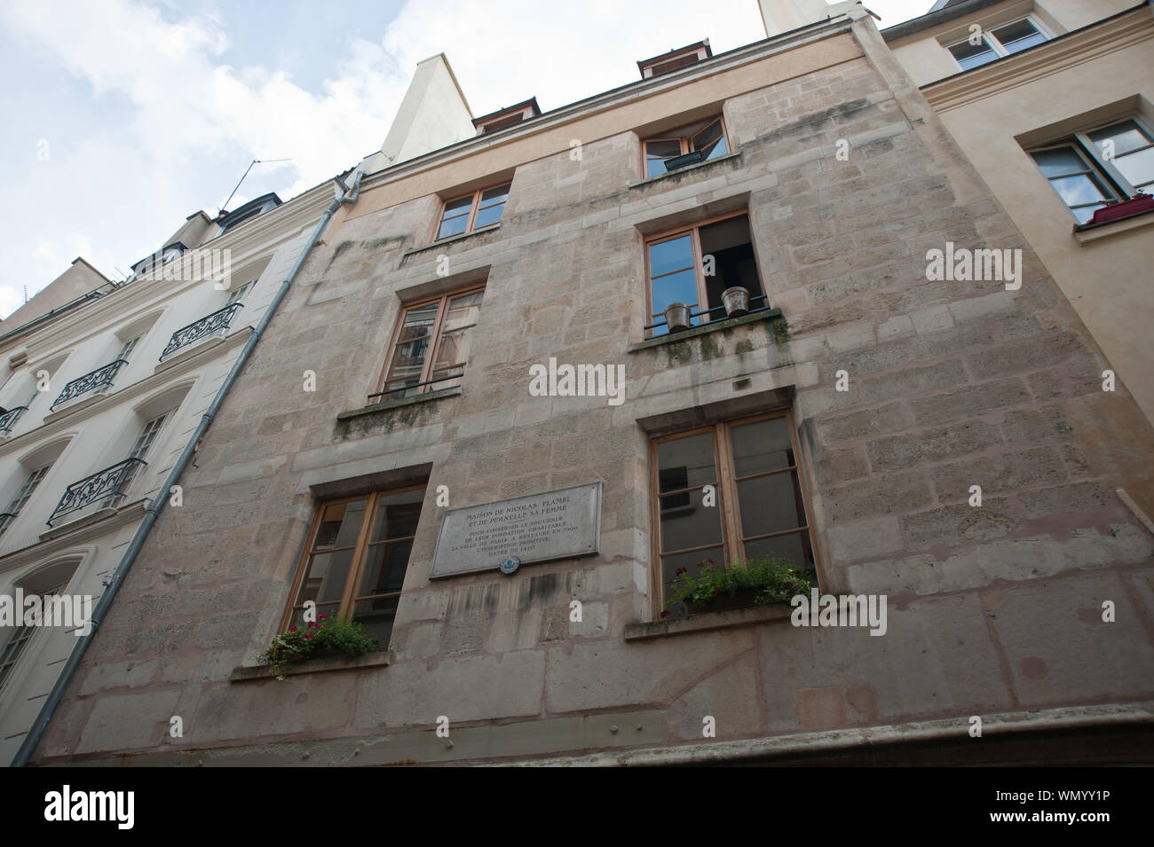 Das Älteste Haus von Paris 51 Rue de Montmorency, erbaut von Nicolas Flamel 1407 - La plus ancienne maison de Paris 51 Rue de Montmorency, érigée par Nicolas Banque D'Images