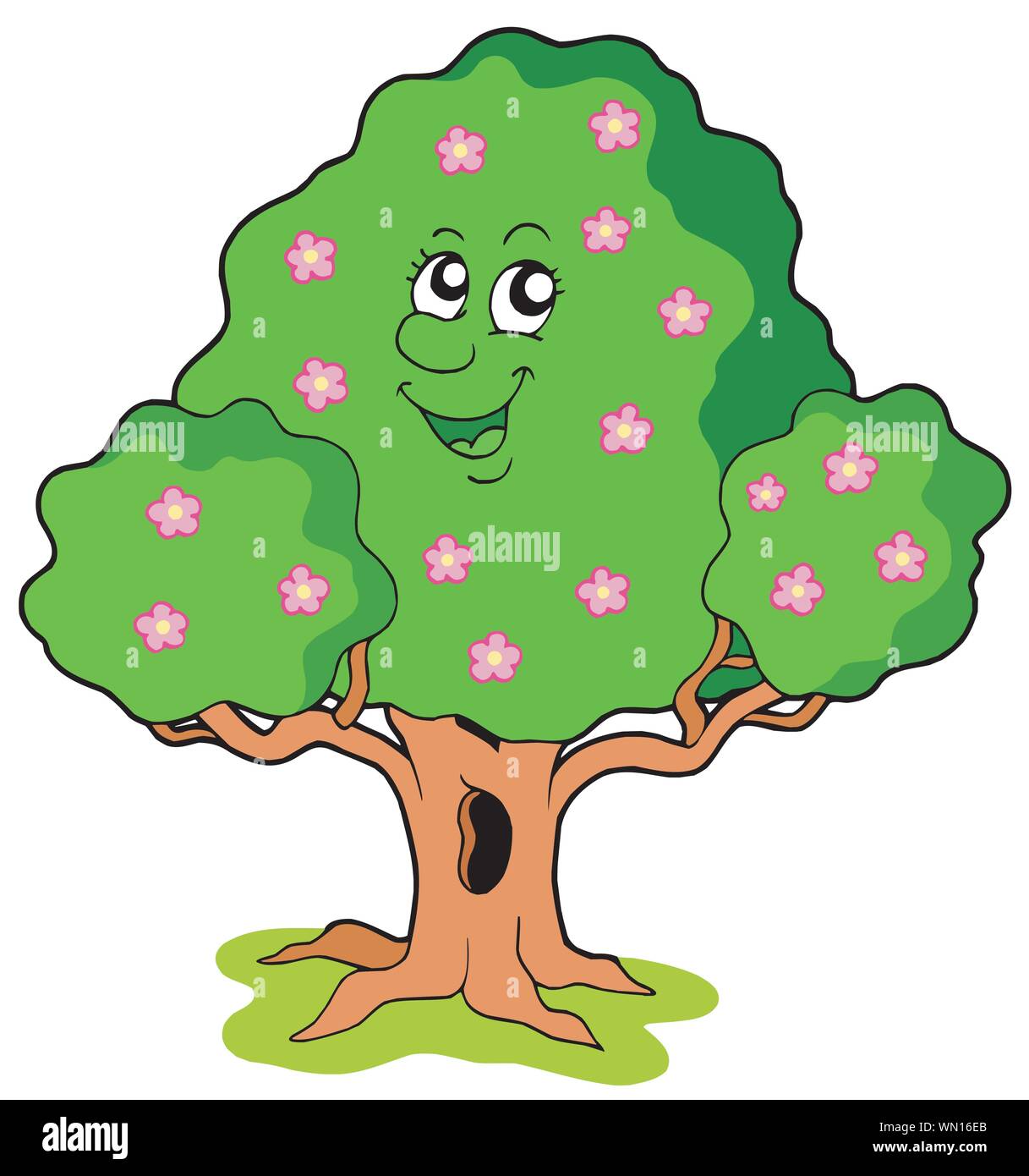 Arbre en fleur de printemps Illustration de Vecteur