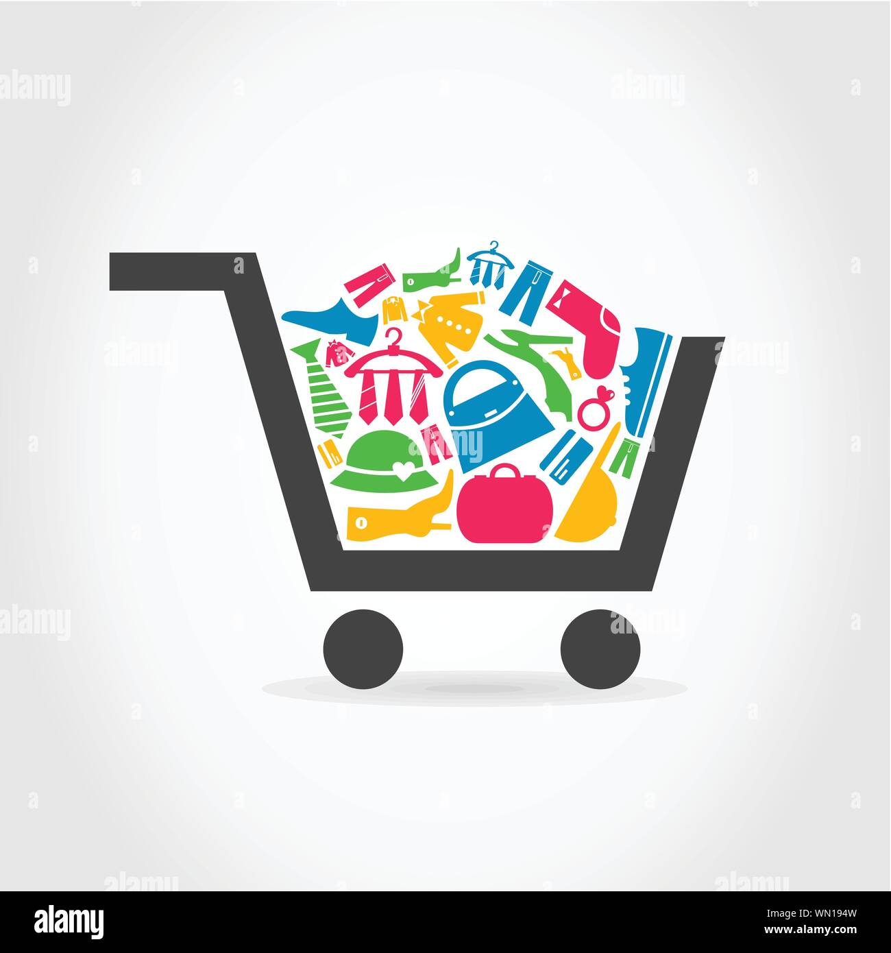 Un panier de vêtements Illustration de Vecteur