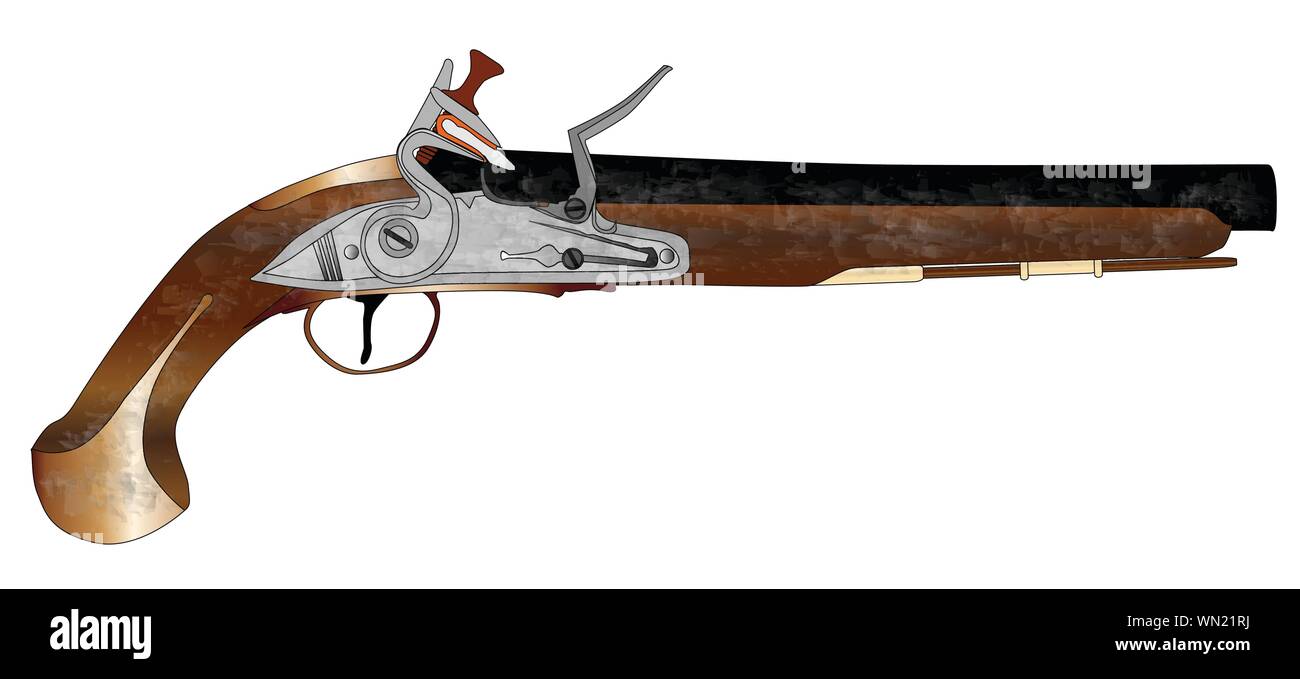 Pistolet de Duel Illustration de Vecteur