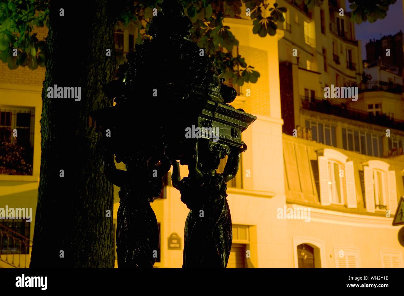Paris, Montmartre, Wallace-Brunnen Banque D'Images