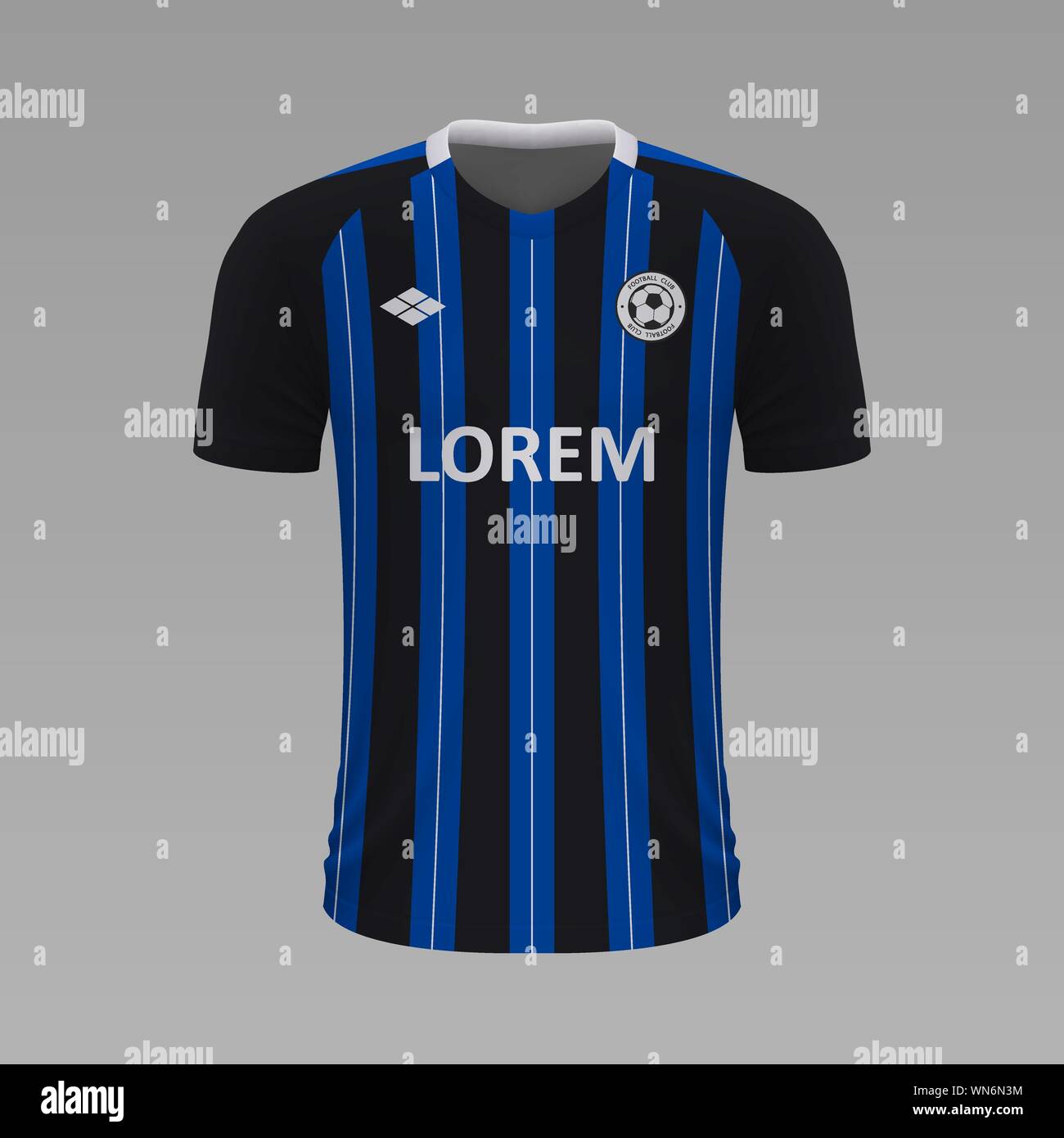 Soccer shirt réaliste Queretaro 2020, jersey modèle pour kit de football Illustration de Vecteur