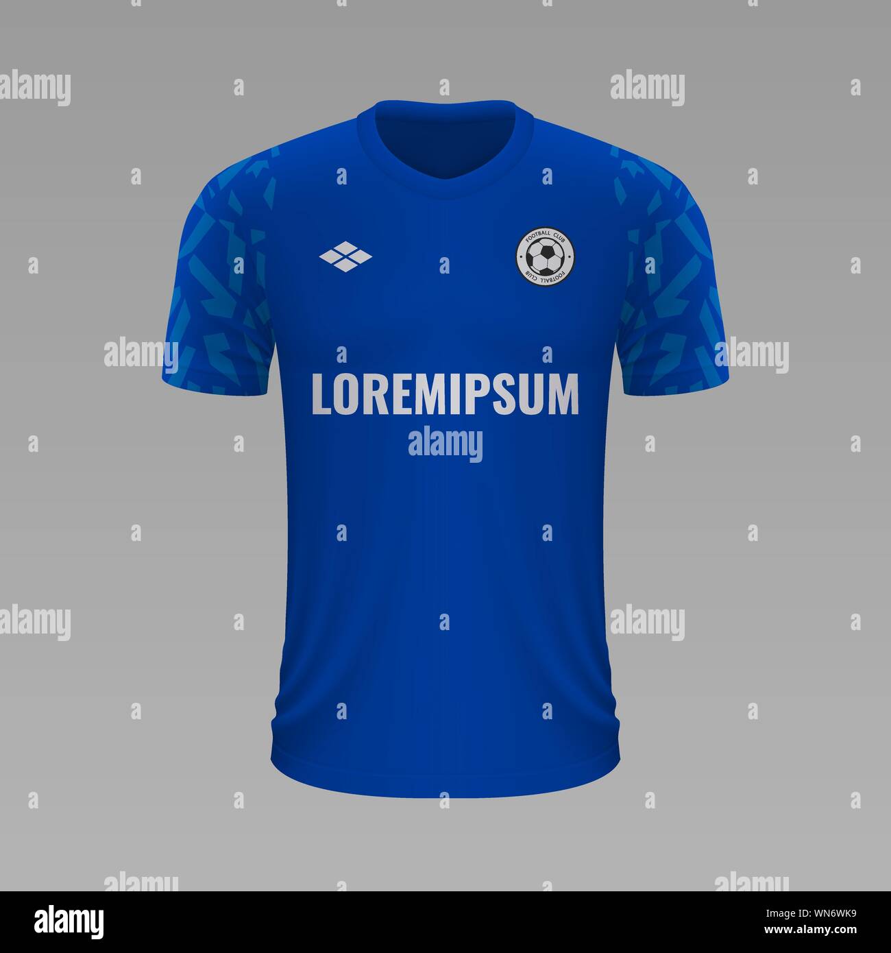 Soccer shirt réaliste Schalke 2020, jersey modèle pour kit de football Illustration de Vecteur