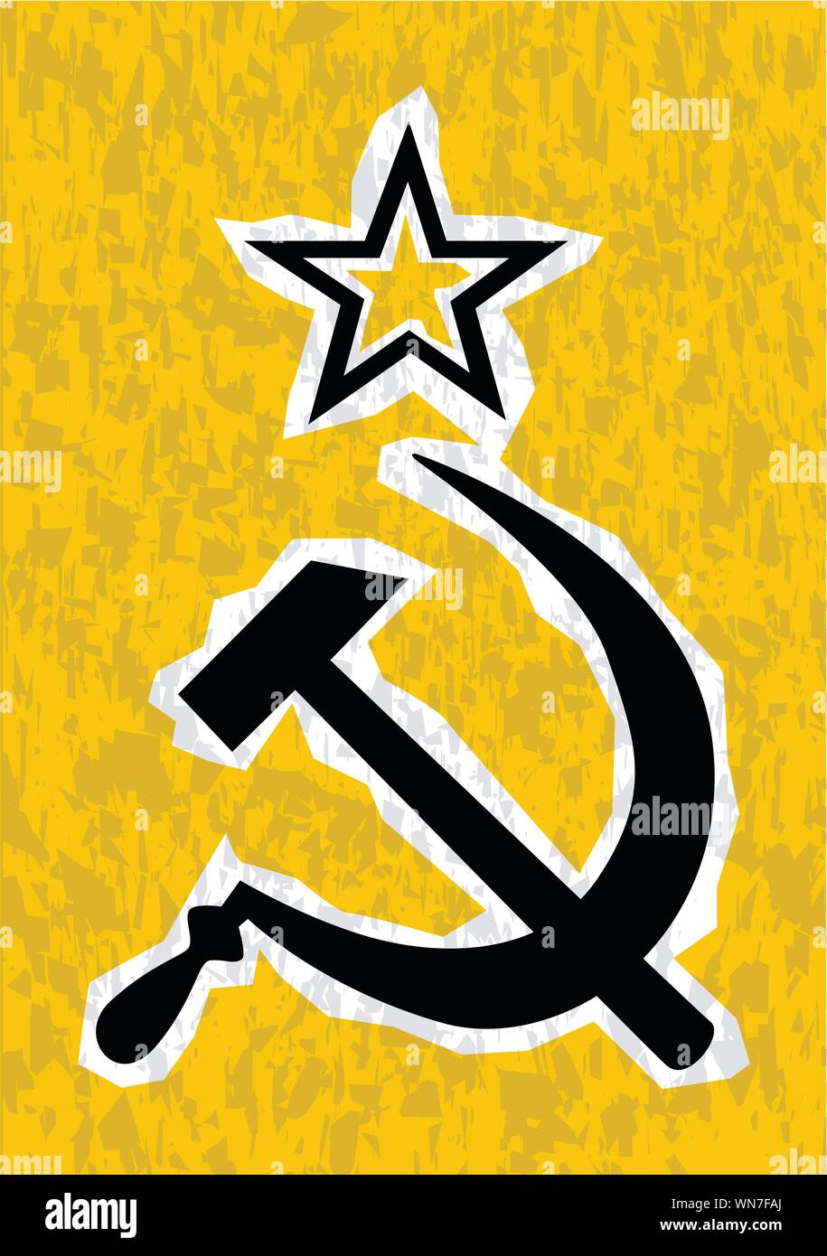 DRAPEAU CCCP AIGLE AILES DEPLOYEES FOND NOIR ROUGE ROCK ART main image 1