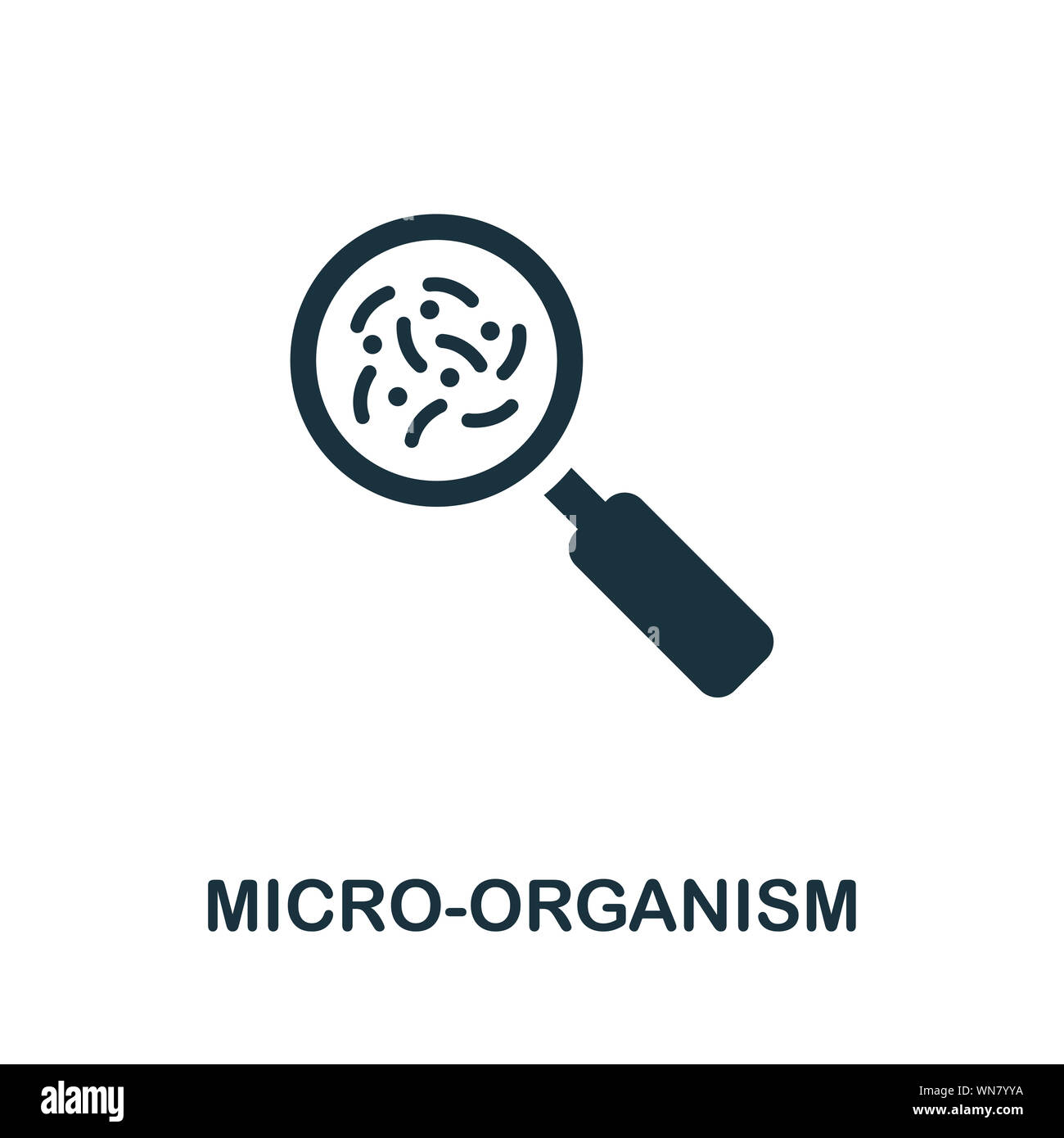 Les micro-organismes symbole icône. Signe de la biotechnologie créative collection d'icônes. Les micro-organismes de télévision rempli l'icône ordinateur et mobile Banque D'Images