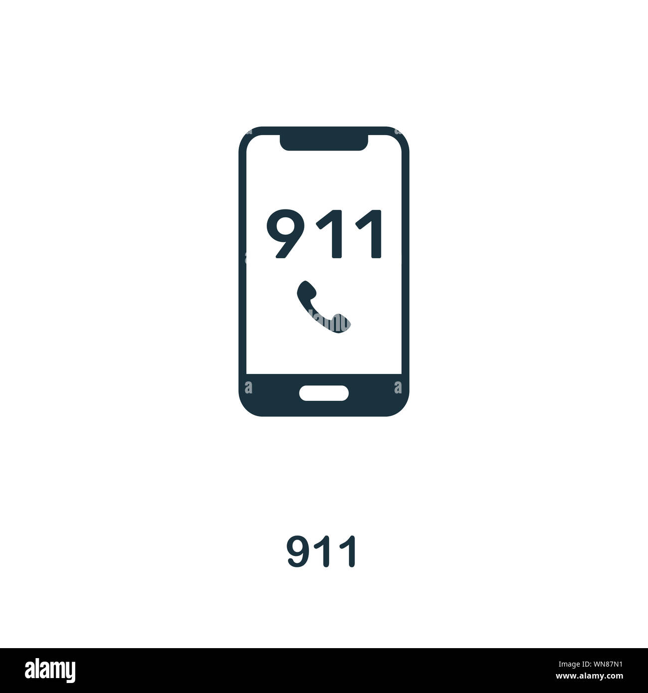 911 l'icône. Conception des éléments créatifs de la sécurité incendie collection d'icônes. Parfait pour l'icône 911 Pixel web design, applications, logiciels, l'utilisation d'impression Banque D'Images