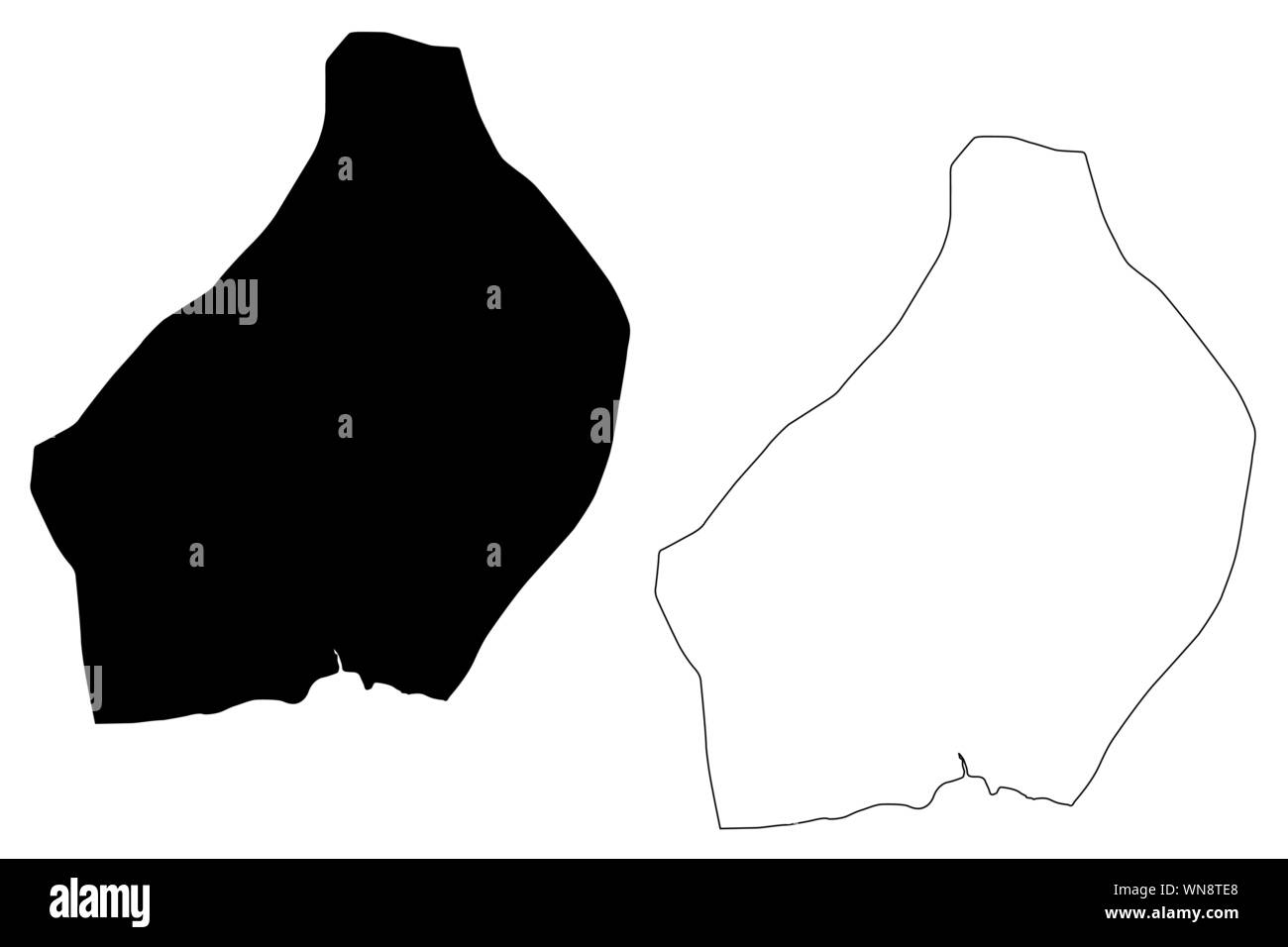 La province de La Romana (République dominicaine, Haïti, les provinces de la République dominicaine) map vector illustration, scribble sketch carte de La Romana Illustration de Vecteur