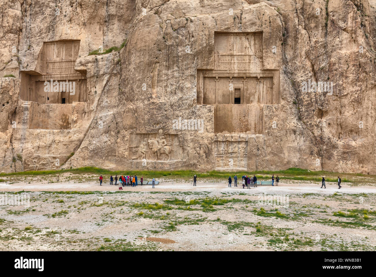 De Naqsh-e Rostam, nécropole, la province du Fars, Iran Banque D'Images