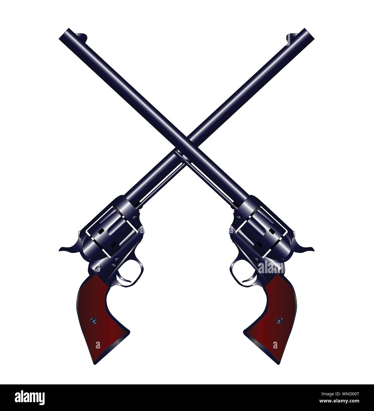 Crossed Guns /_ Bead pour Euro Bracelet Breloque /_ pistolet revolver arme arme western