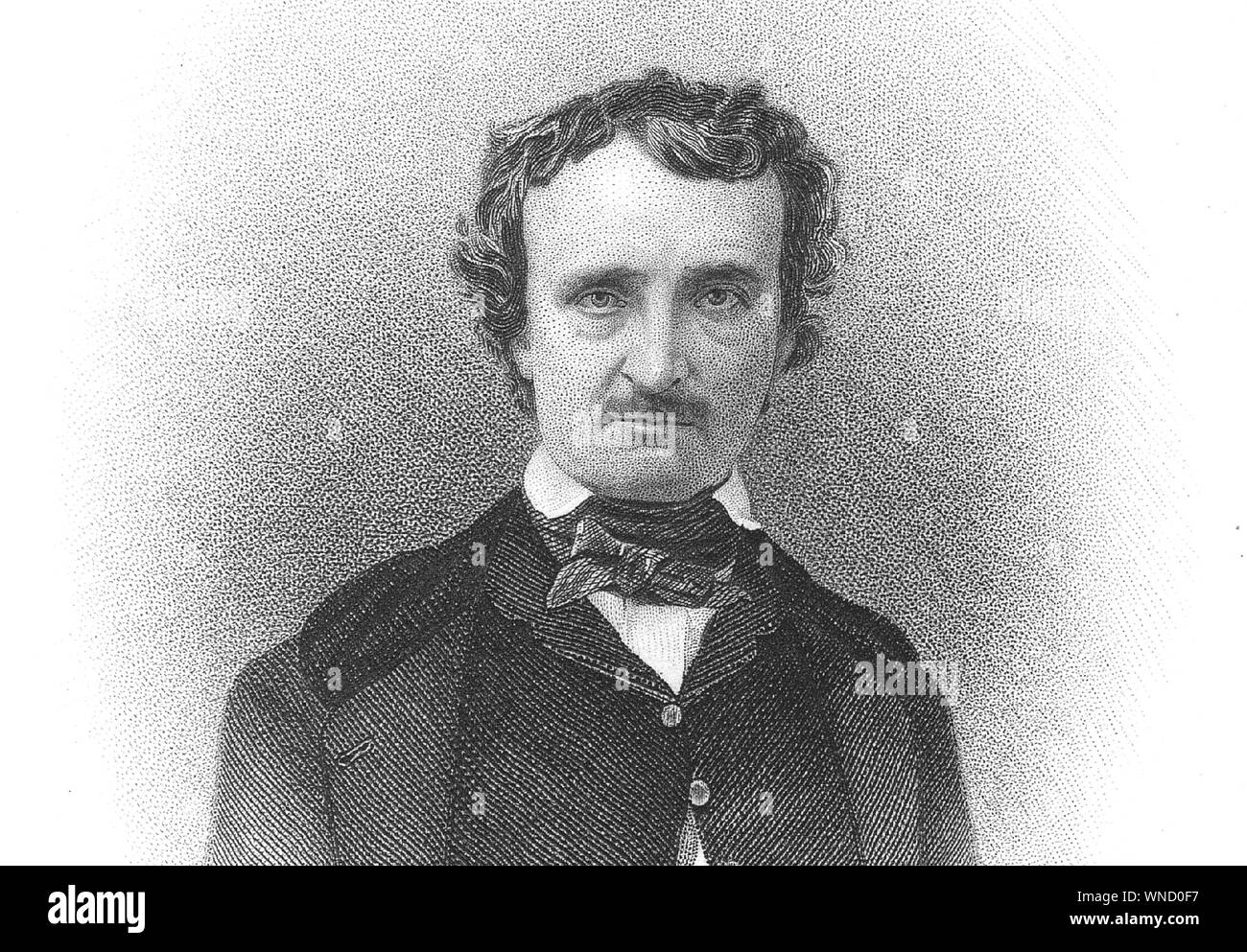 EDGAR ALLAN POE (1809-1849) la poésie américaine, romancière, nouvelliste Banque D'Images