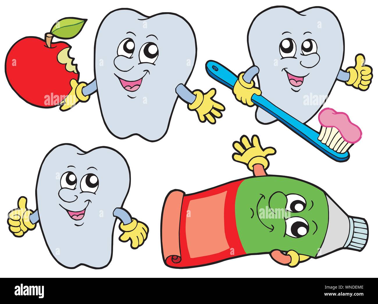 Collection 2 dents Illustration de Vecteur