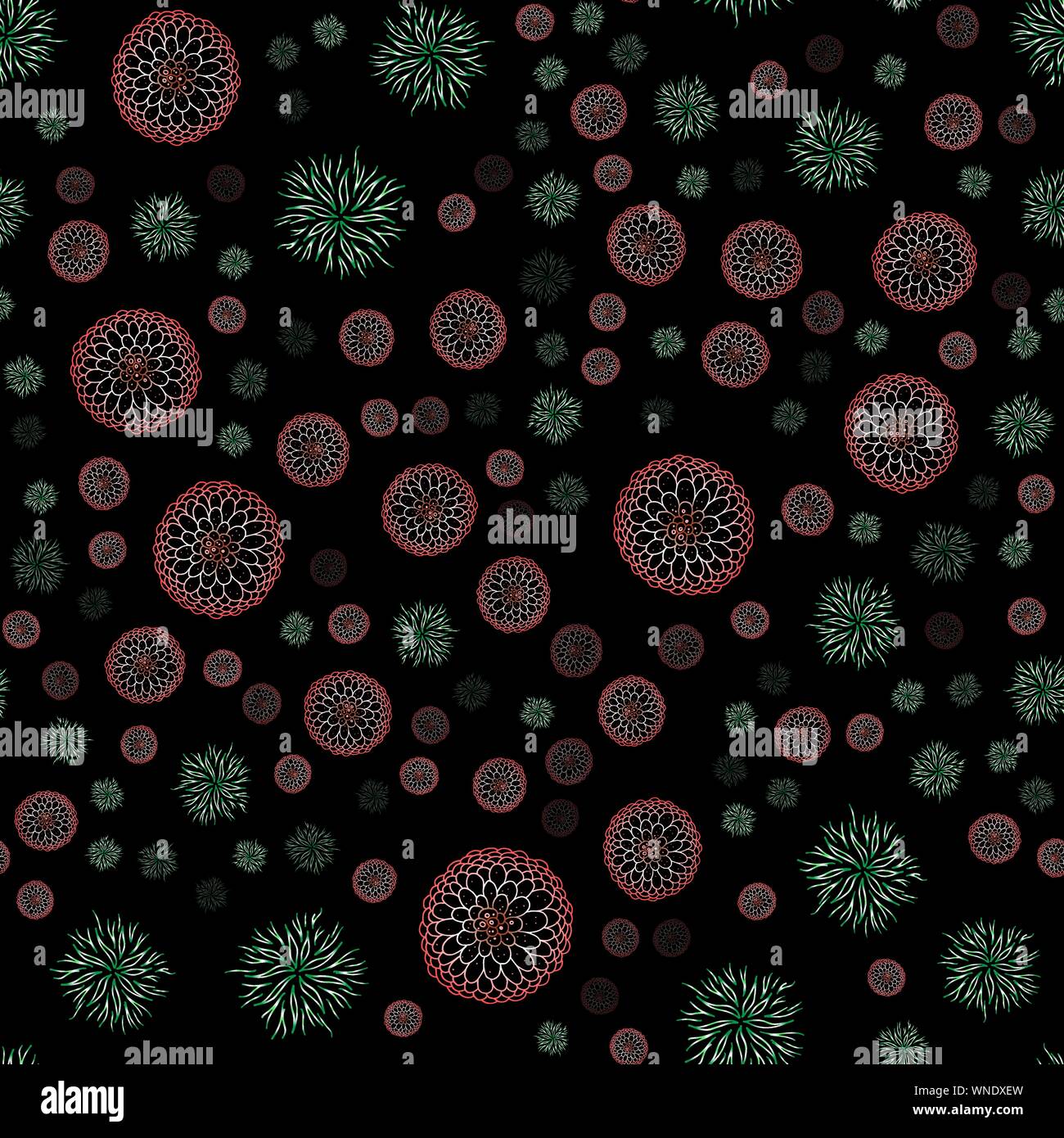 Aperçu de motif sans microbes. Ligne simple coloré des éléments à partir d'un concept médical. Course vecteur modifiable microbe. L'icône de virus. Mal dessiné à la main Illustration de Vecteur