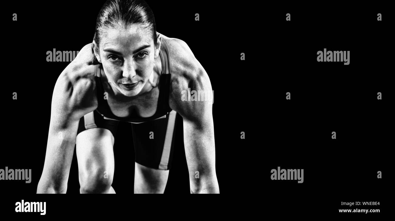 Athlète féminine difficile Banque D'Images