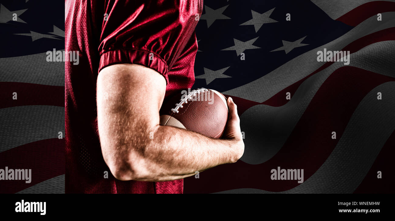 Image composite de joueur de football américain Banque D'Images