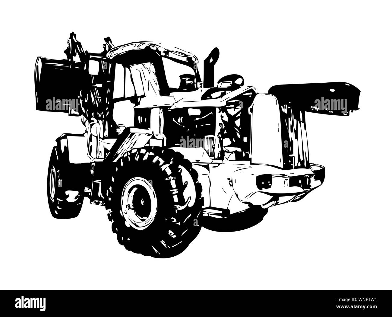 Illustration du chargeur transport construction d'art Banque D'Images