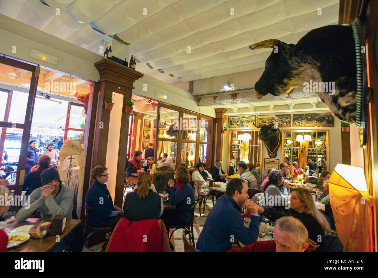Bar Catedral, calle Mateos Gago, Séville, Séville, Andalousie, province du sud de l'Espagne. L'intérieur. Banque D'Images