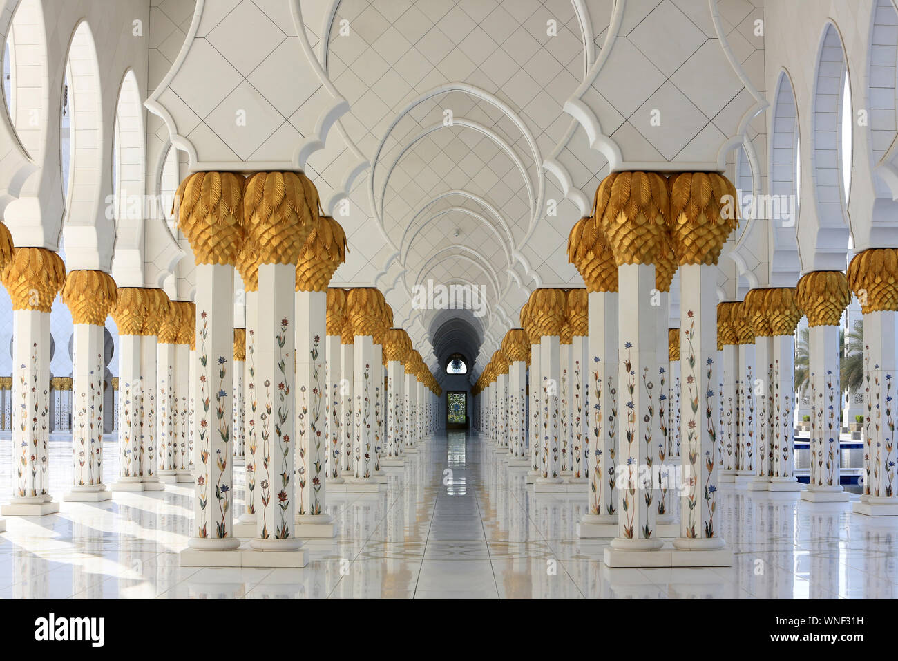 Mosquée Sheikh Zayed. 1995. Abou Dhabi. / La Mosquée Sheikh Zayed. 1995. Émirat d'Abu Dhabi. Banque D'Images