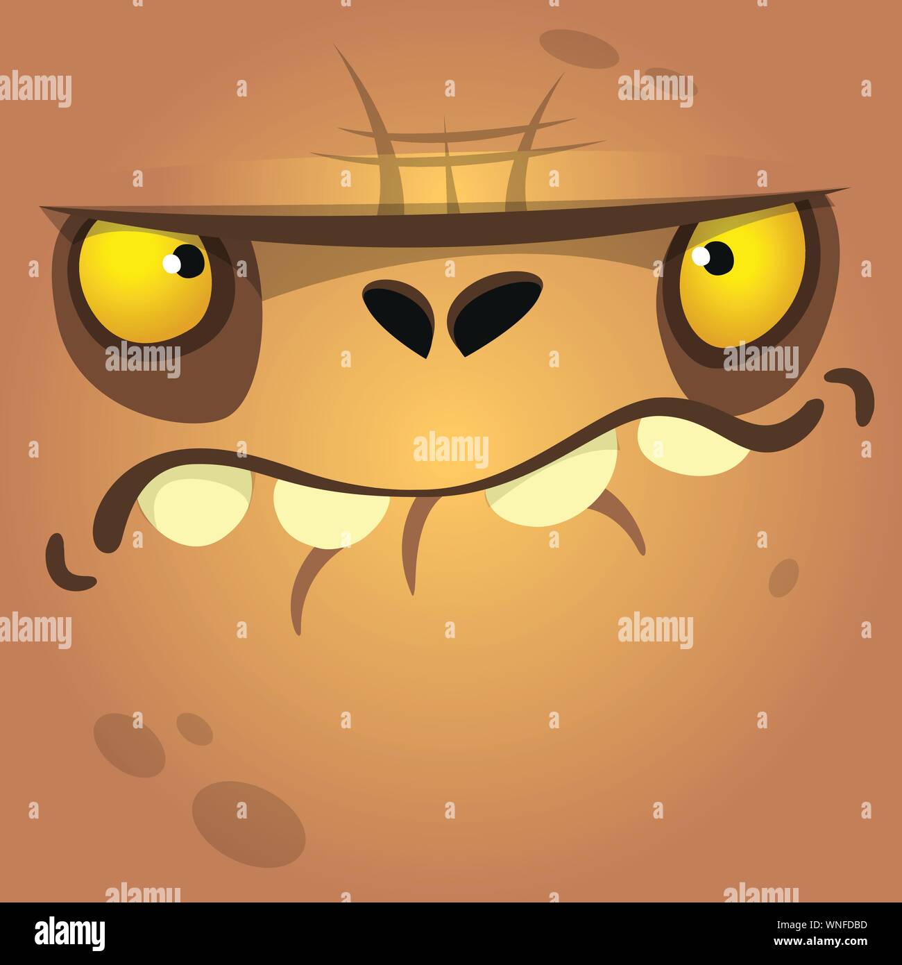 Zombie Cartoon face. Halloween monster Vector Illustration de Vecteur