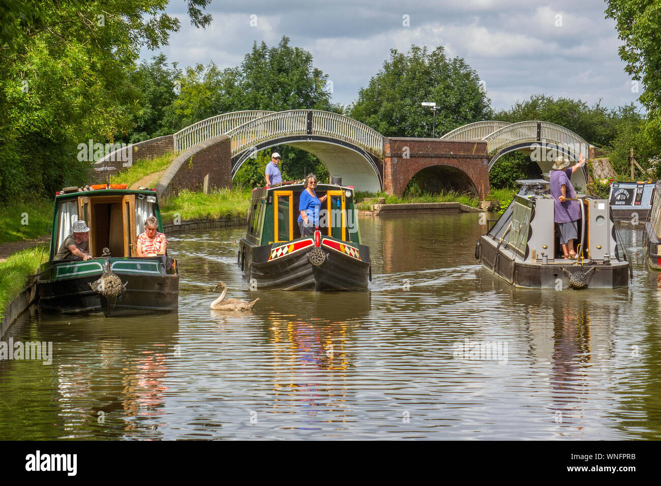 Braunston, Northamptonshire, Angleterre, Grand Union Canal, jonction avec le canal d'Oxford Banque D'Images