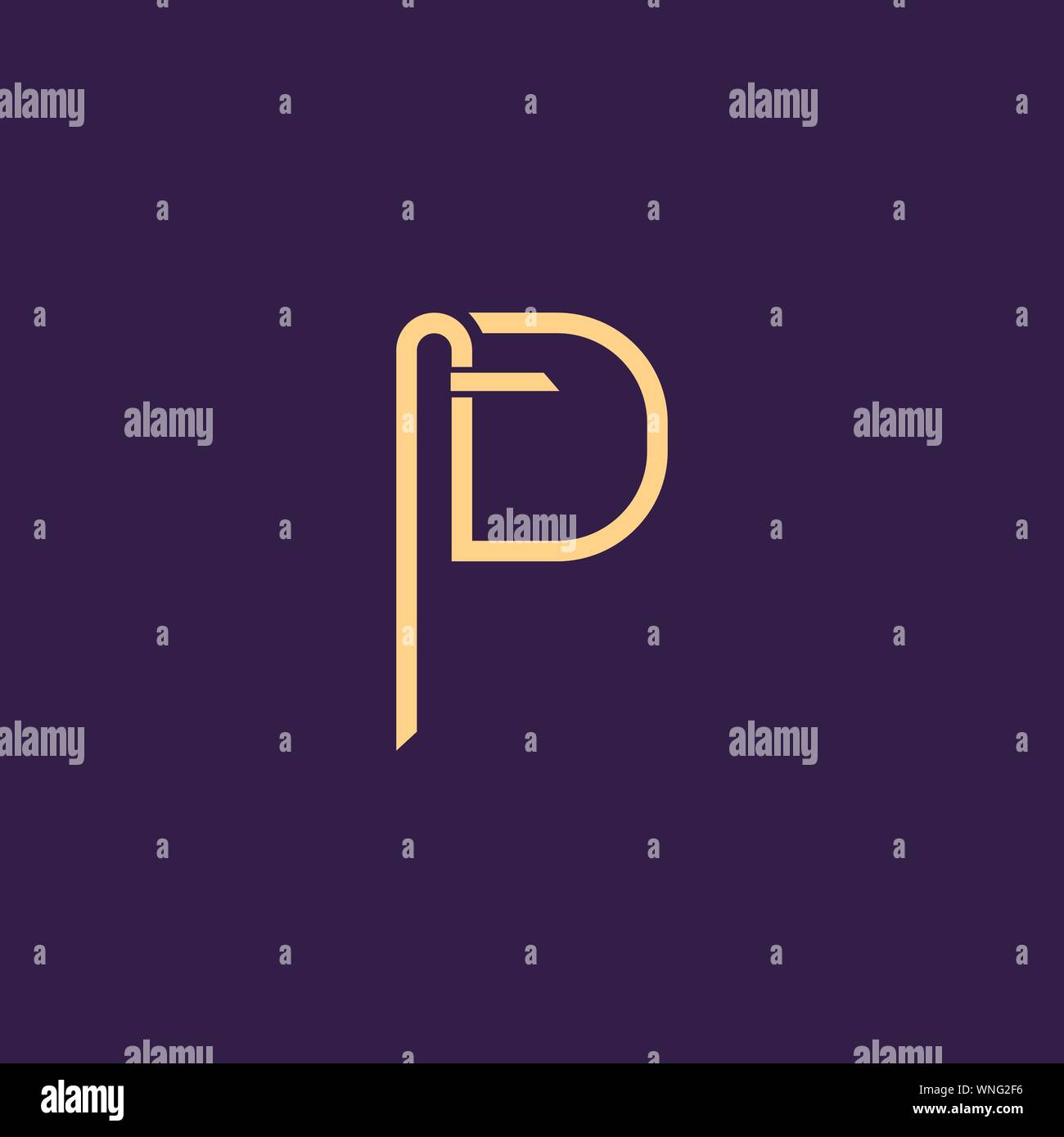 Innovantes de création logo Lettre initiale minimale monogramme PP P. de luxe. Professional conception initiale. Caractères de la classe affaires. Symbole de l'alphabet. Illustration de Vecteur