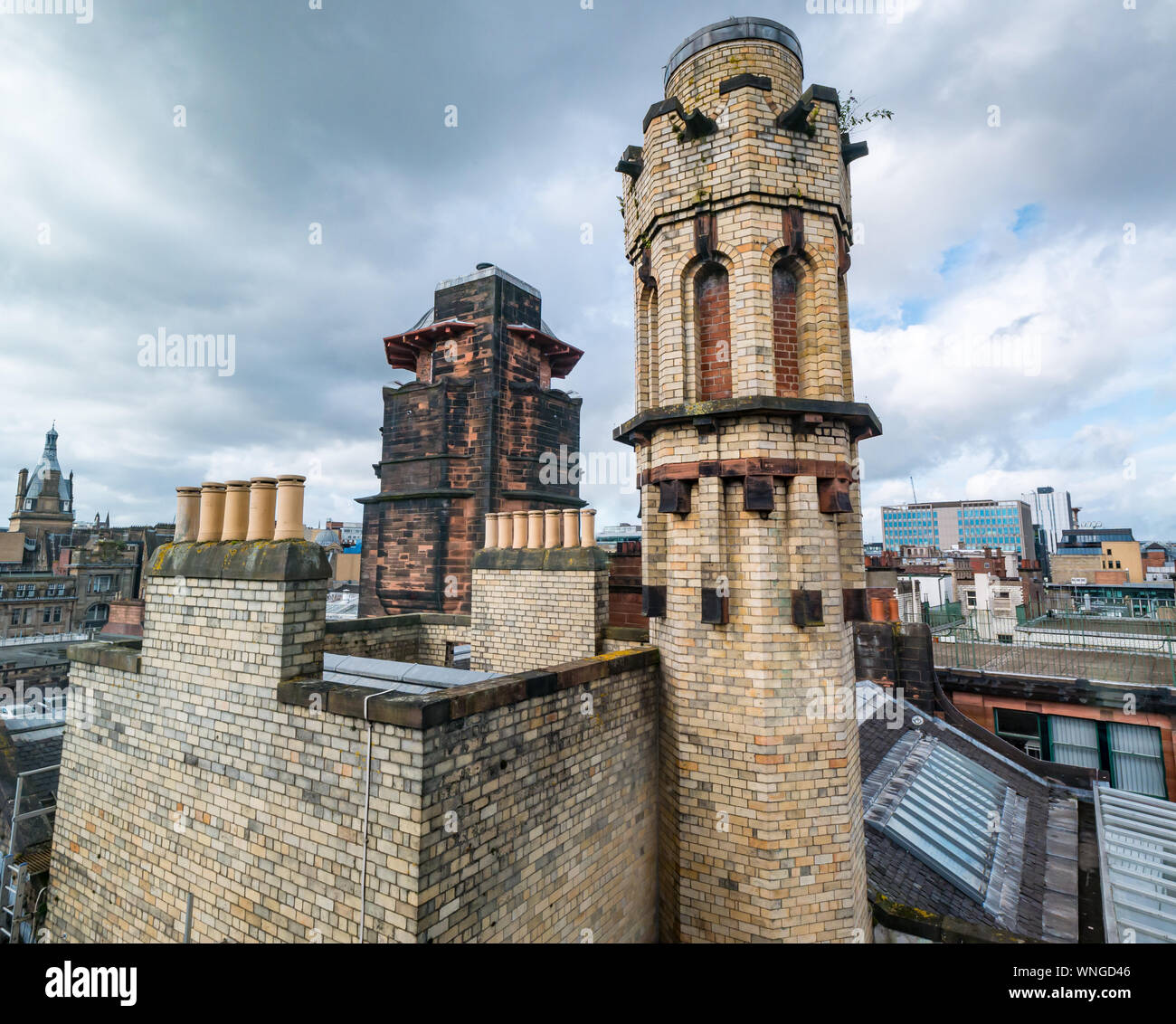 Glasgow Herald sur le toit du bâtiment par Charles Rennie Mackintosh, maintenant le phare, Glasgow, Écosse, Royaume-Uni Banque D'Images