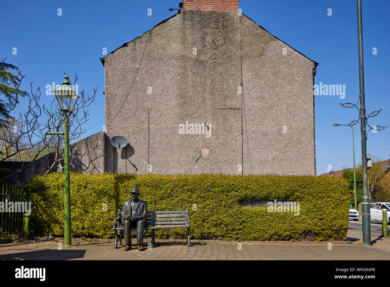 Tameside landmarks, artiste L. S. Lowry statue monument à Mottram dans Longdendale, Lowry vivre juste autour du coin Banque D'Images
