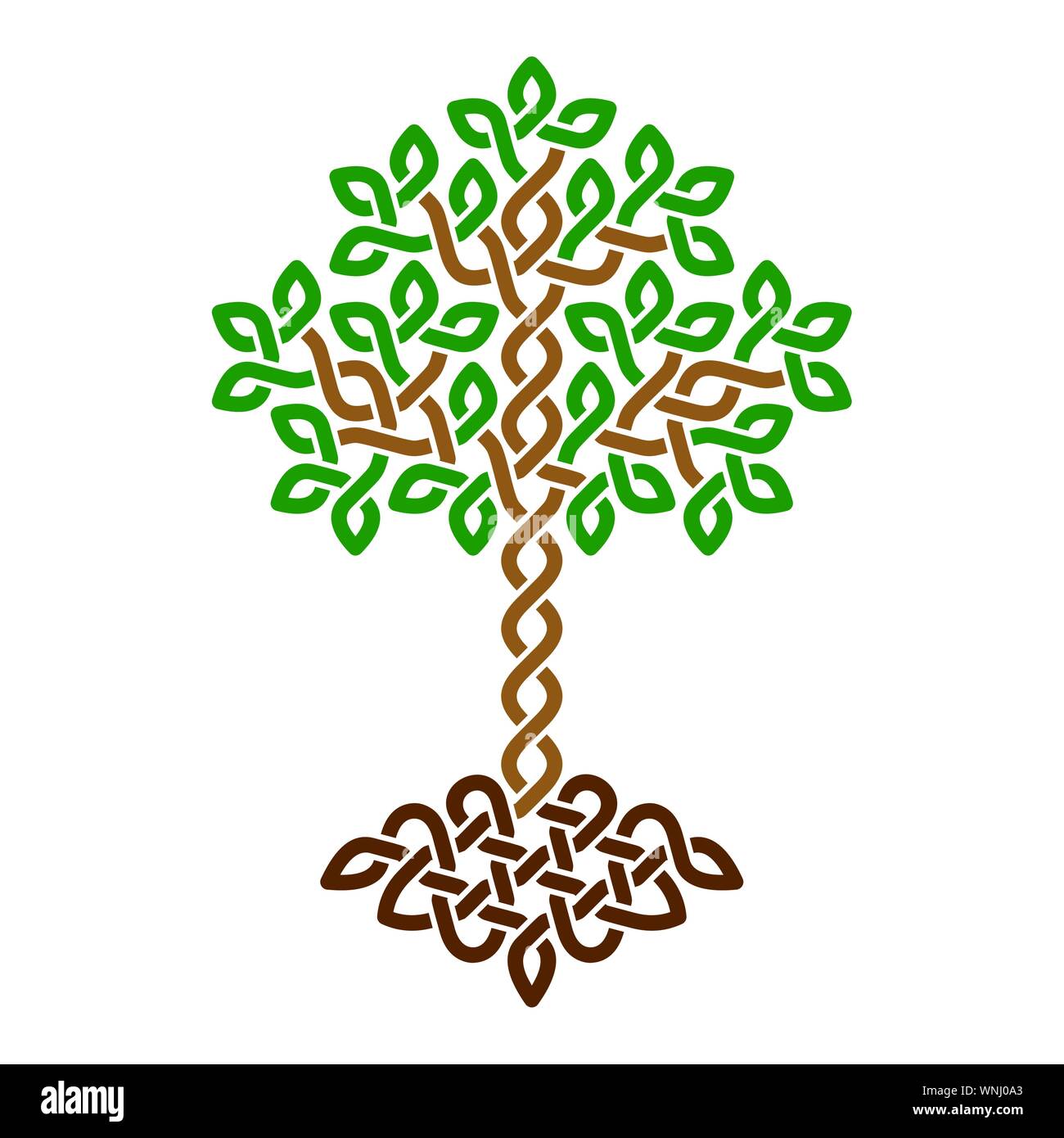 Illustration de l'arbre de vie celtique, version couleur, vector illustration Illustration de Vecteur