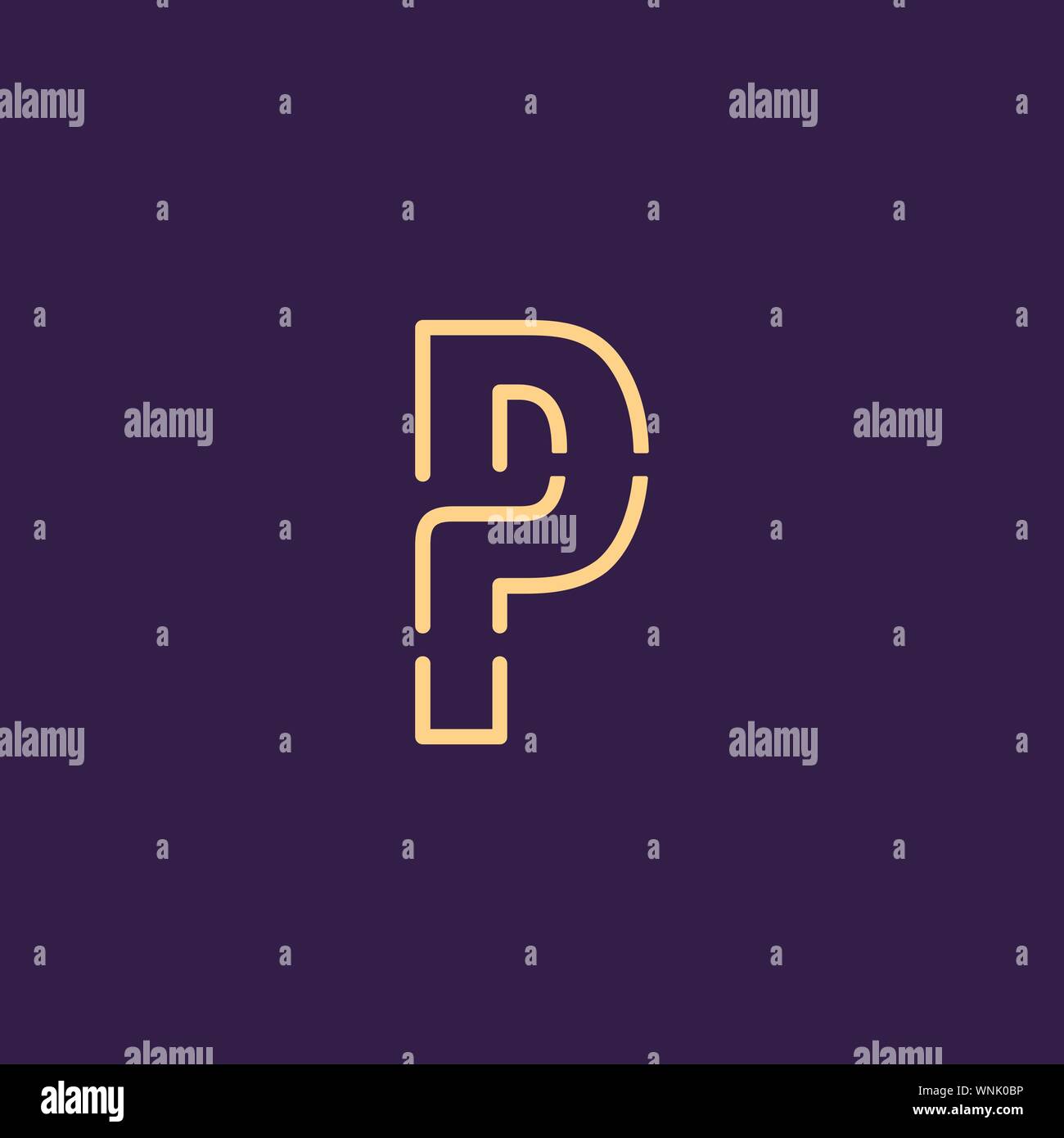 Innovantes de création logo Lettre initiale minimale monogramme PP P. de luxe. Professional conception initiale. Caractères de la classe affaires. Symbole de l'alphabet. Illustration de Vecteur