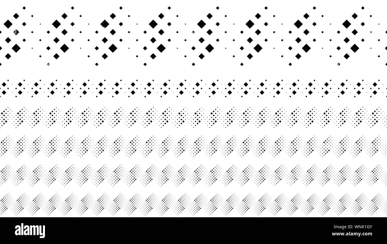 Ligne de séparation page motif carré noir et blanc set - abstract vector design elements de charpente Illustration de Vecteur