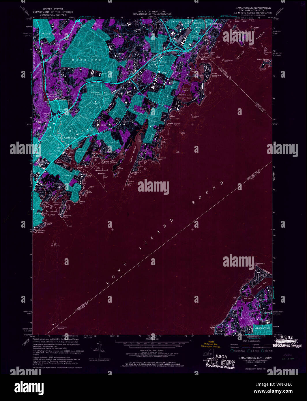 Carte de mamaroneck Banque de photographies et d’images à haute
