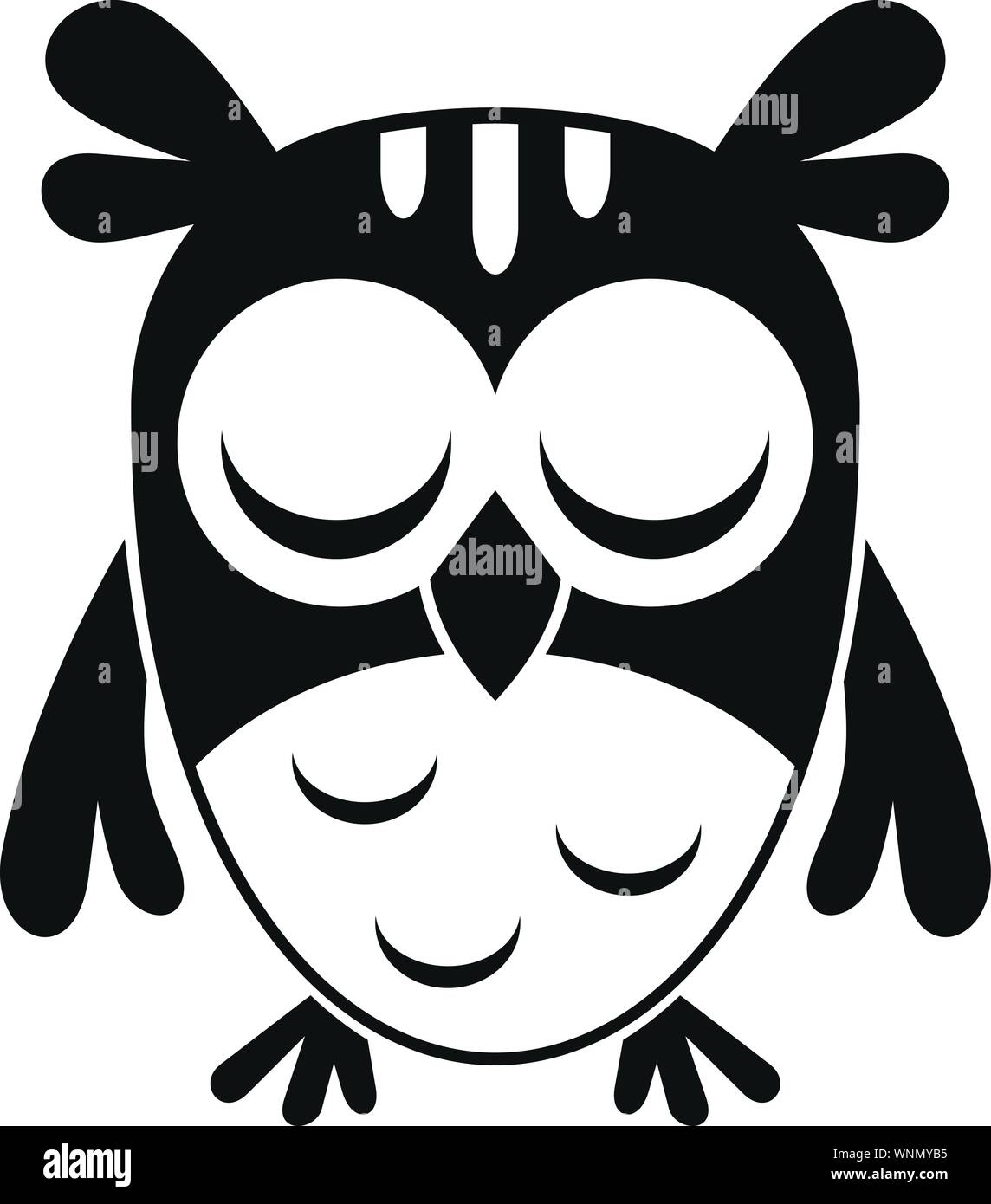 Owl couchage icône. Simple illustration de l'icône vecteur owl couchage pour la conception web isolé sur fond blanc Illustration de Vecteur