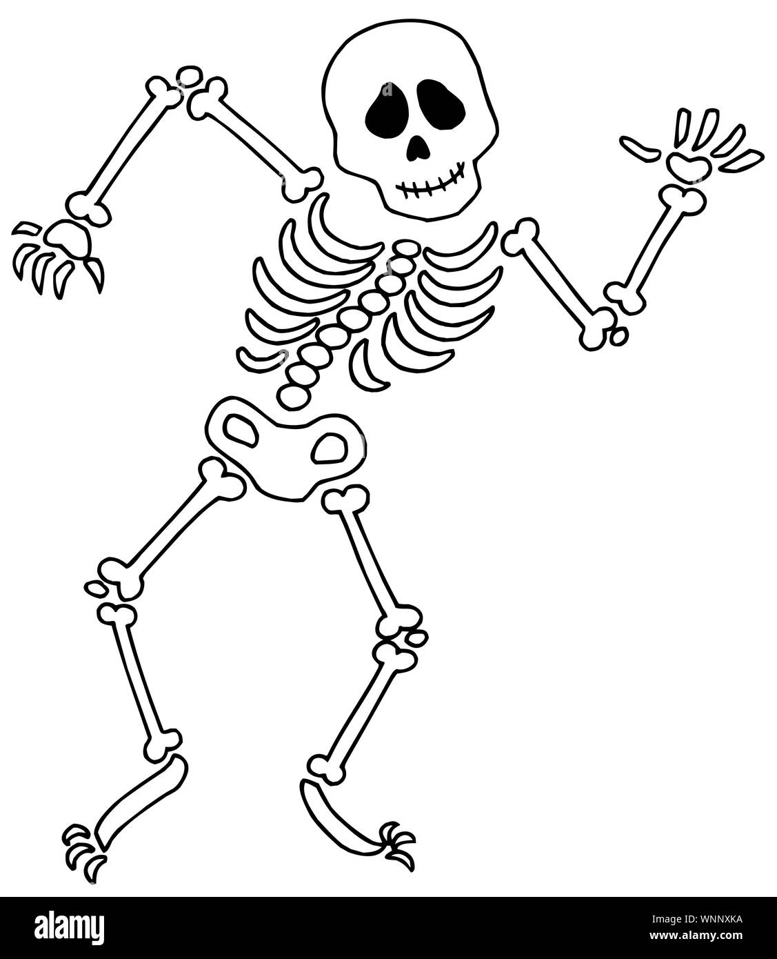Squelette dansant Illustration de Vecteur