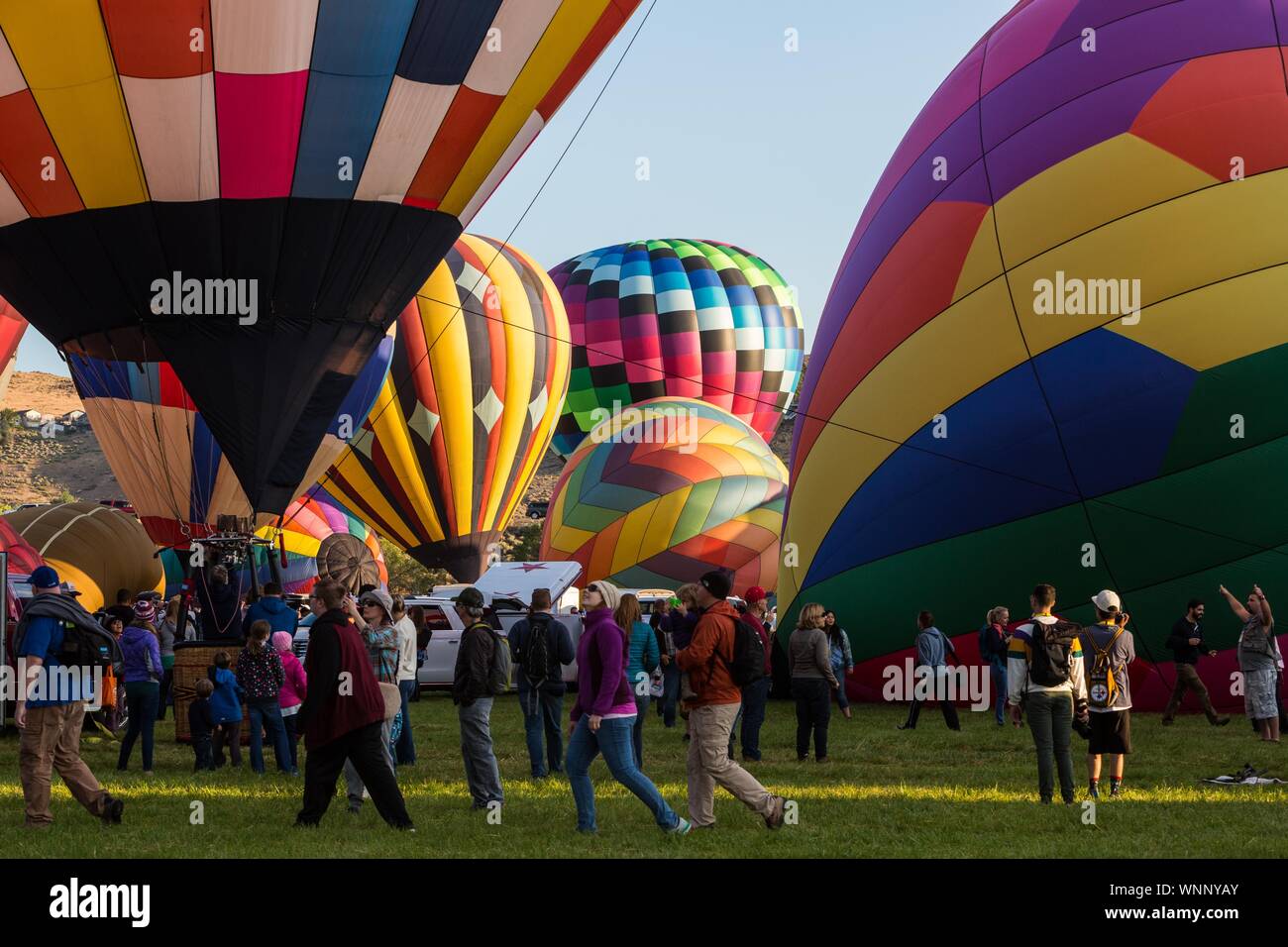 Reno, Nevada, USA. Sep 6, 2019. Aujourd'hui, c'est le début officiel de la 38e Grande Reno Ballon Race tenue à Rancho San Rafael Park régional à Reno, Nevada. La course, la plus importante du monde montgolfière, l'événement se déroule du 6 à 8, 2019. Credit : Tracy Barbutes/ZUMA/Alamy Fil Live News Banque D'Images