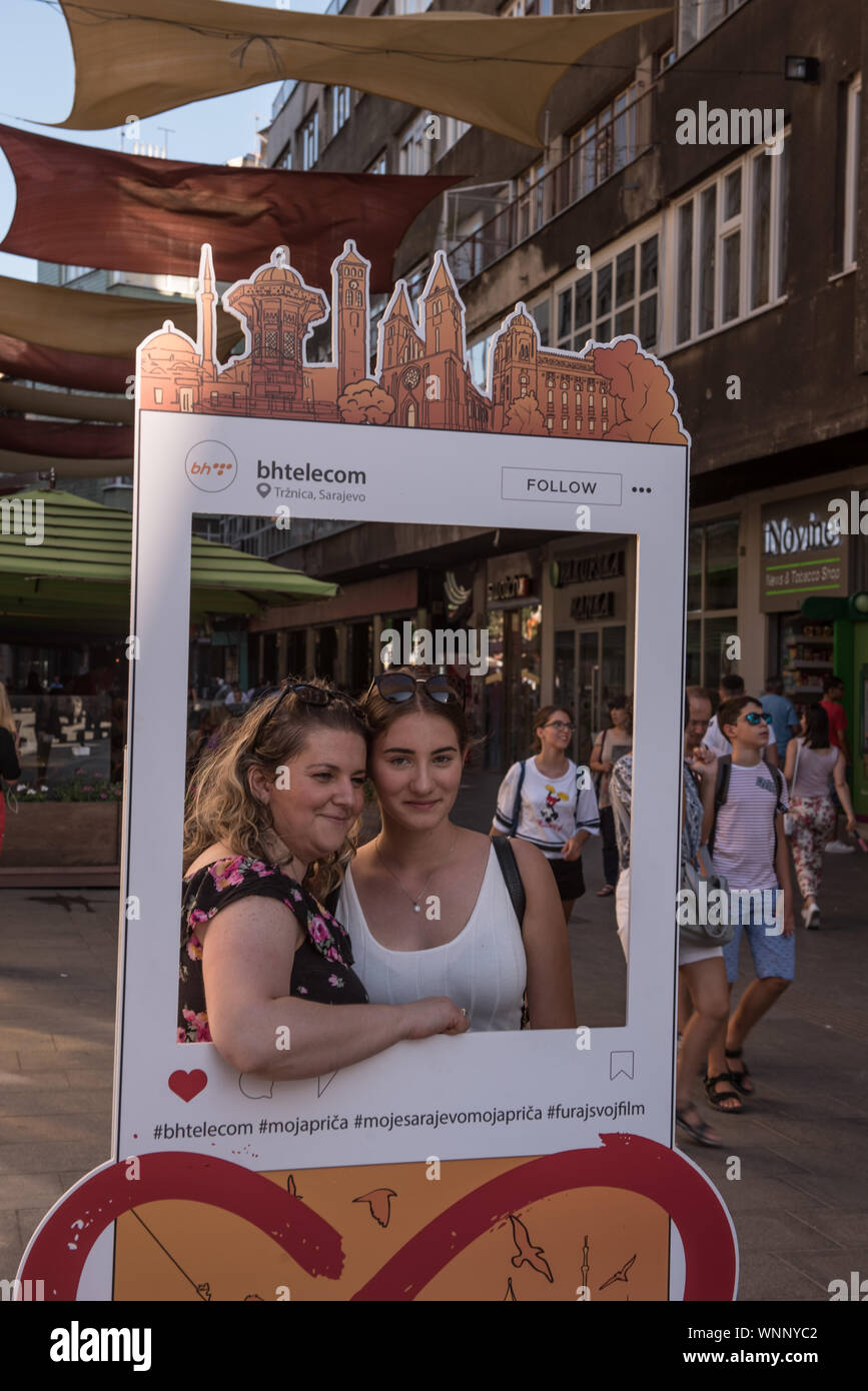 Sarajevo. Le long de la Titova Banque D'Images