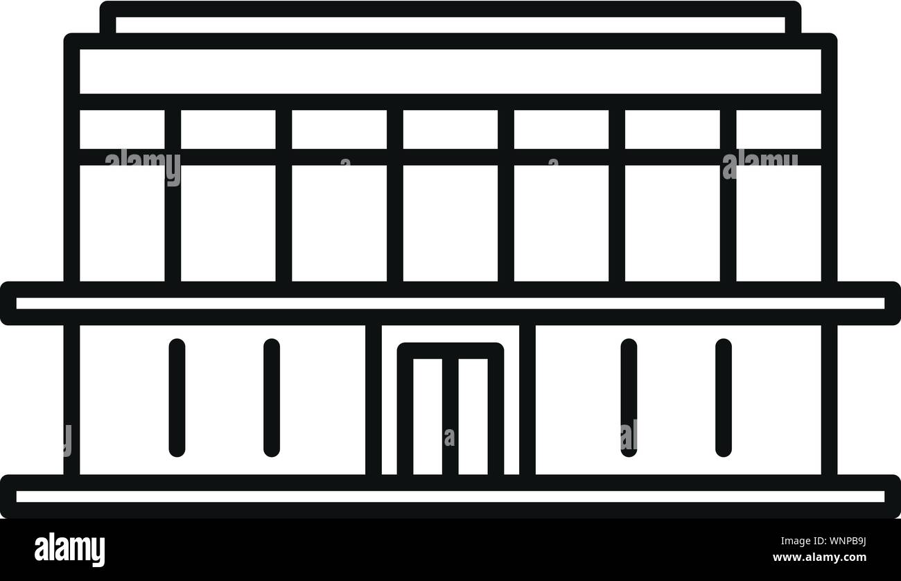 L'icône du centre commercial. Contours Centre mall icône vecteur pour la conception web isolé sur fond blanc Illustration de Vecteur