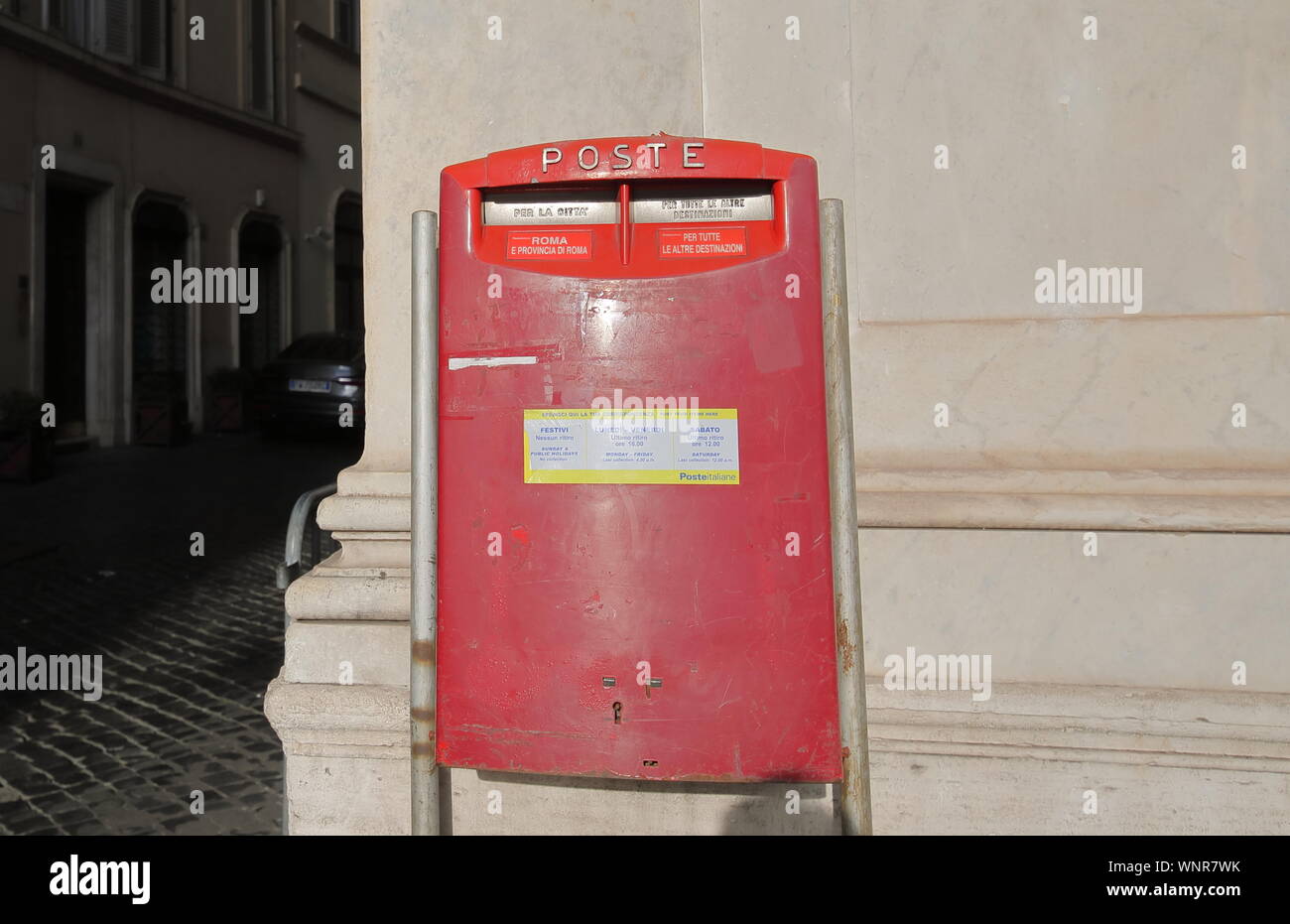 Post box Rome Italie Banque D'Images