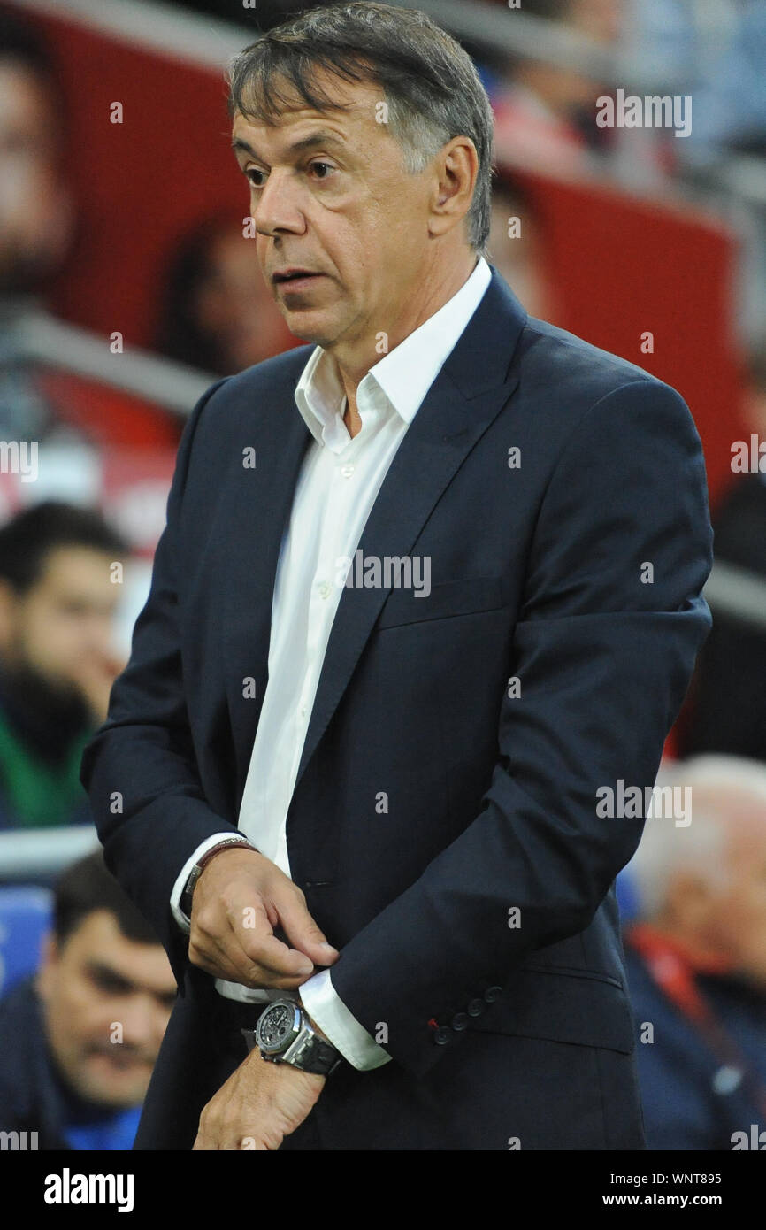 CARDIFF, Pays de Galles. SEPT 6ÈME Azerbaïdjan manager Nikola Jurcevic pendant l'UEFA Euro 2020 match de qualification du groupe E entre le Pays de Galle et l'Azerbaïdjan à la Cardiff City Stadium, Cardiff le vendredi 6 septembre 2019. (Crédit : Jeff Thomas | MI News) Credit : MI News & Sport /Alamy Live News Banque D'Images