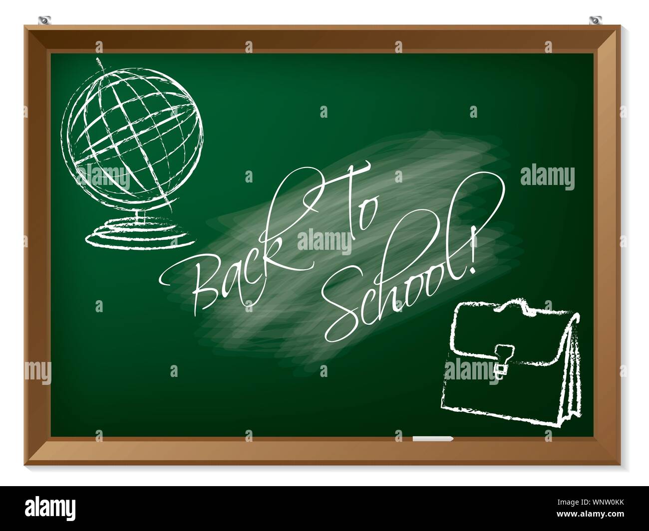 Retour à l'école dessin on chalkboard Illustration de Vecteur