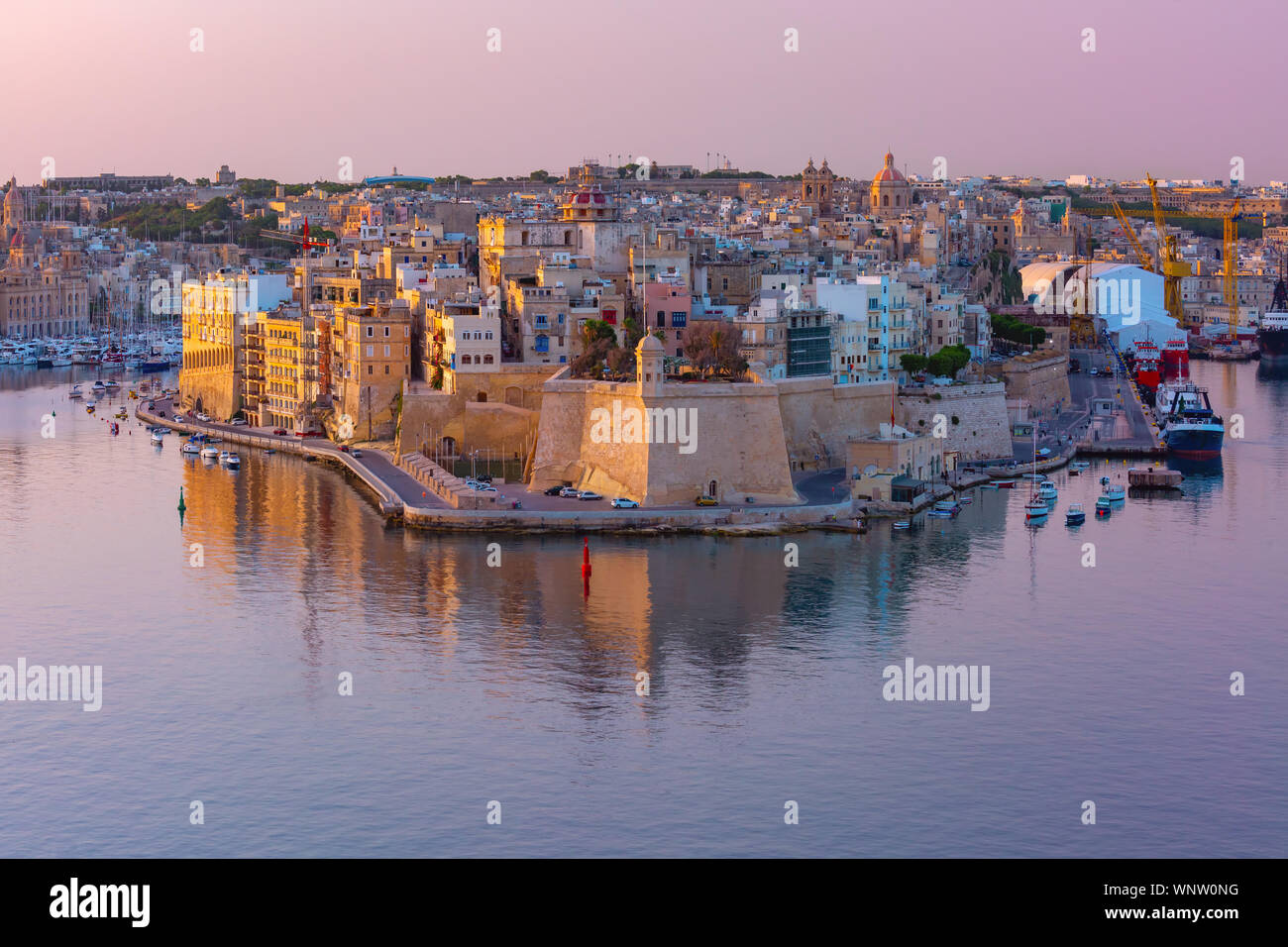 Grand Harbour et de La Valette, Malte Senglea Banque D'Images