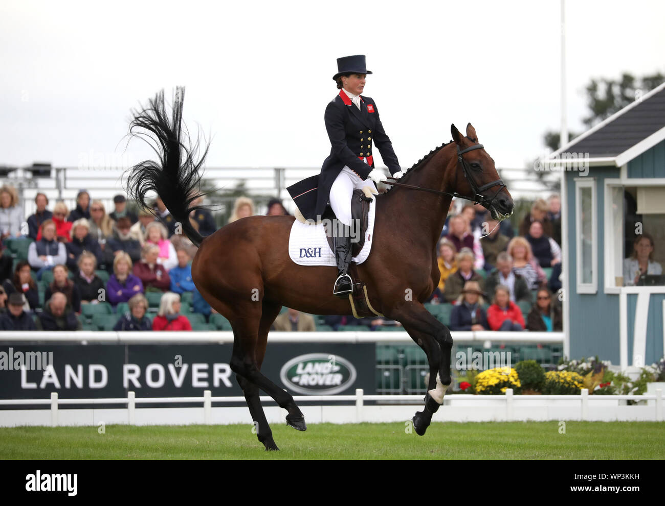 Stamford, Lincolnshire, Royaume-Uni. 06 Sep, 2019. Piggy French sur Vanes Kamira pendant le concours de dressage à la Land Rover Burghley Horse Trials, Stamford, Lincolnshire, le 6 septembre 2019. Crédit : Paul Marriott/Alamy Live News Banque D'Images