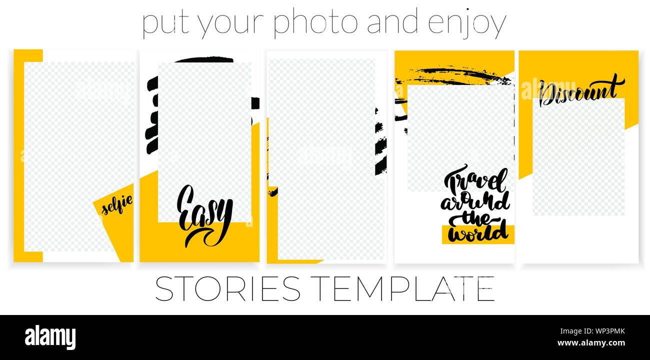 Trendy modèle modifiable pour réseaux sociaux stories Illustration de Vecteur