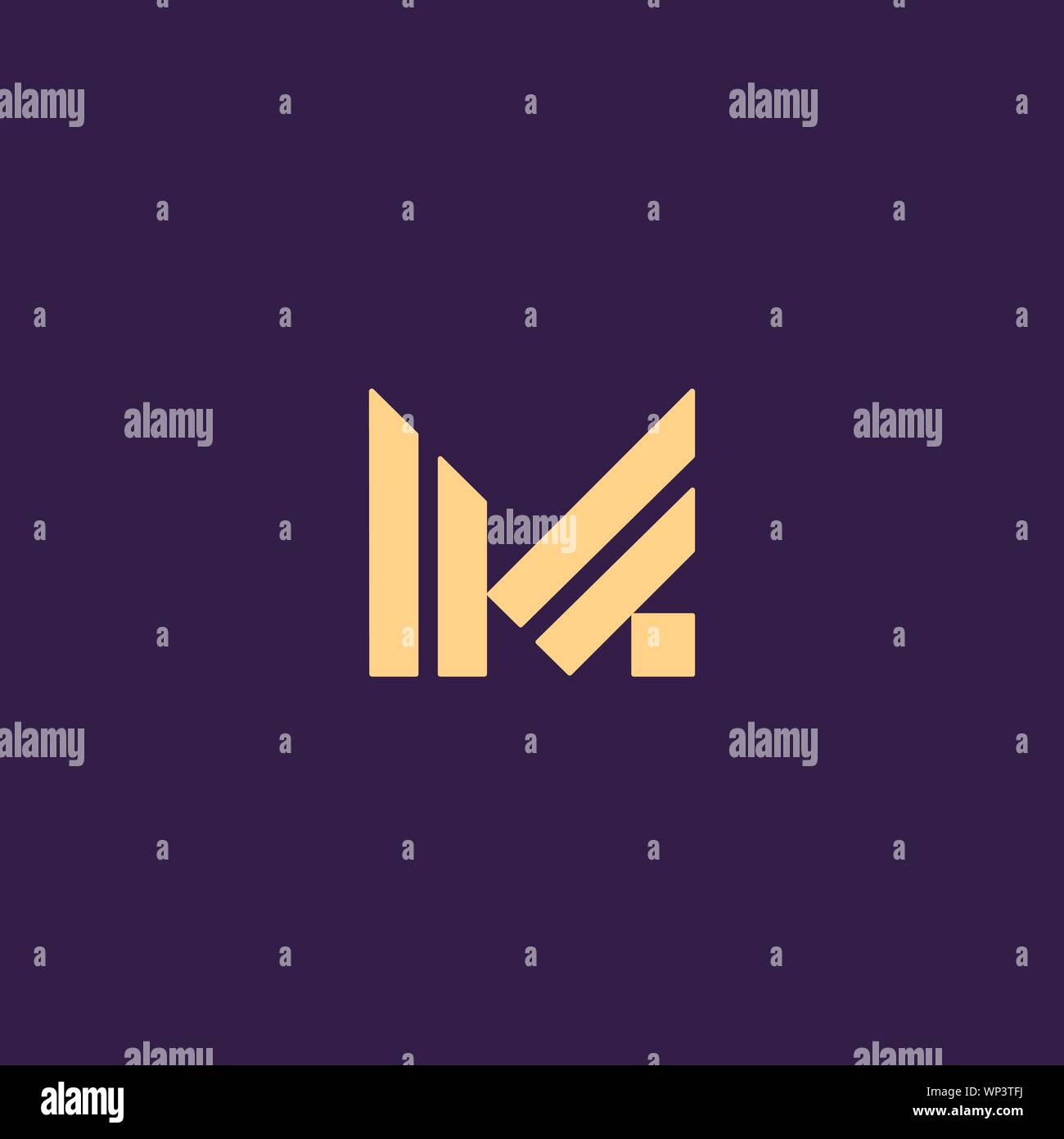 Innovation créative Lettre initiale MM logo luxe minime M. monogramme. Professional conception initiale. Caractères de la classe affaires. Symbole de l'alphabet. Illustration de Vecteur