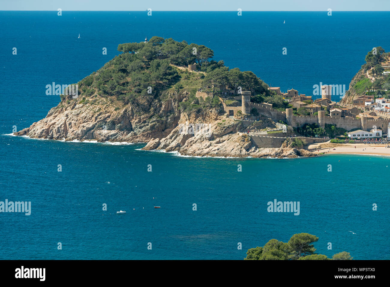 Château TOSSA DE MAR GÉRONE ESPAGNE CÔTE Banque D'Images