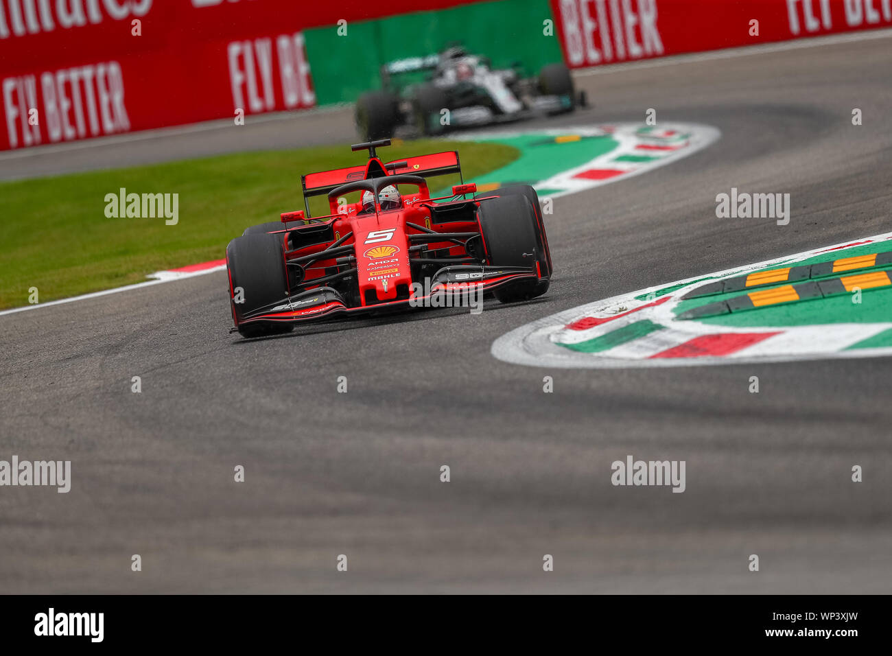 # 05 Sebastian Vettel, Scuderia Ferrari. GP Italie, Monza 5-8 septembre 2019 au cours de l'Italie Heineken Grand Prix 2019 - Vendredi - libres 1 et Banque D'Images